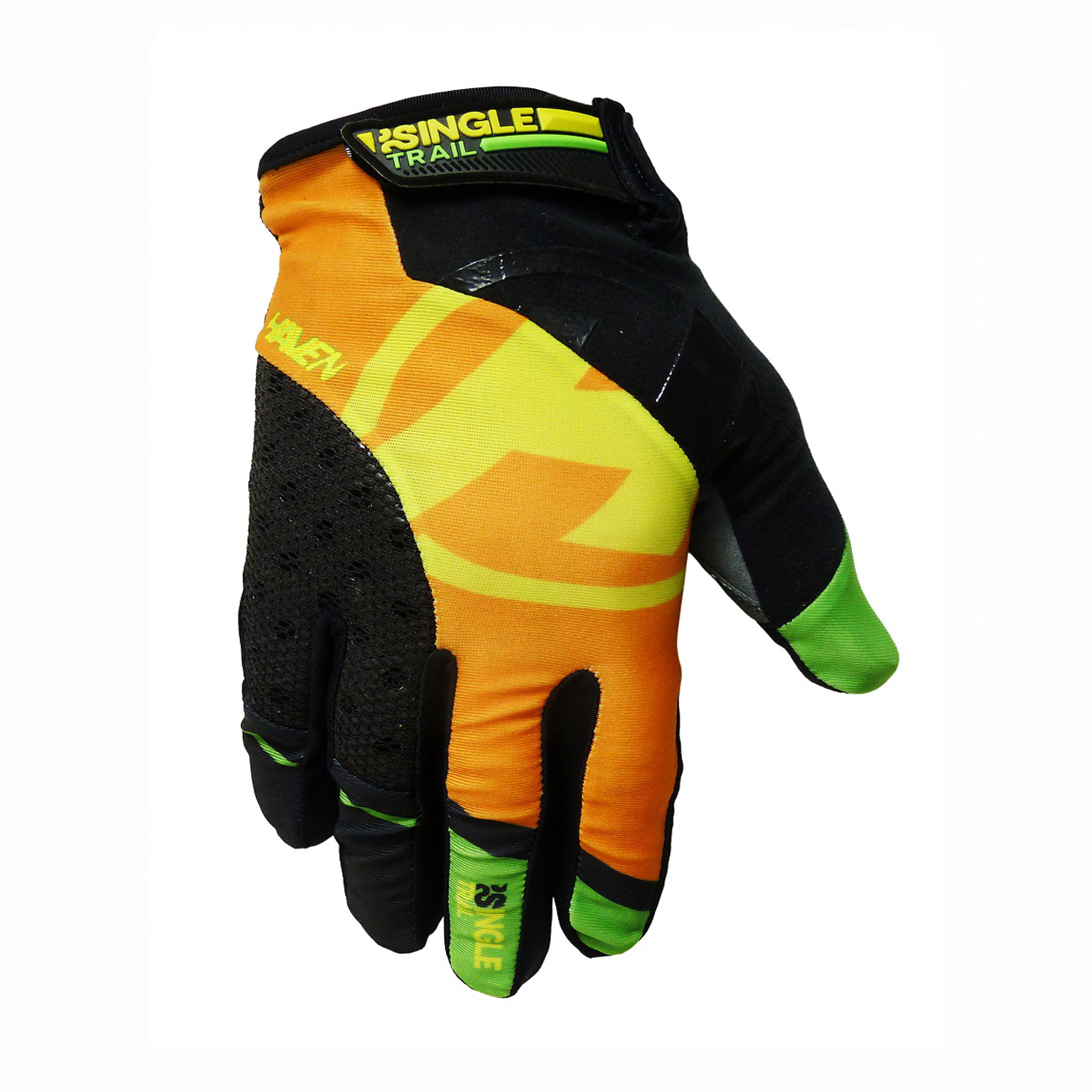 
                HAVEN Cyklistické rukavice dlhoprsté - SINGLETRAIL LONG - oranžová/čierna 2XL
            