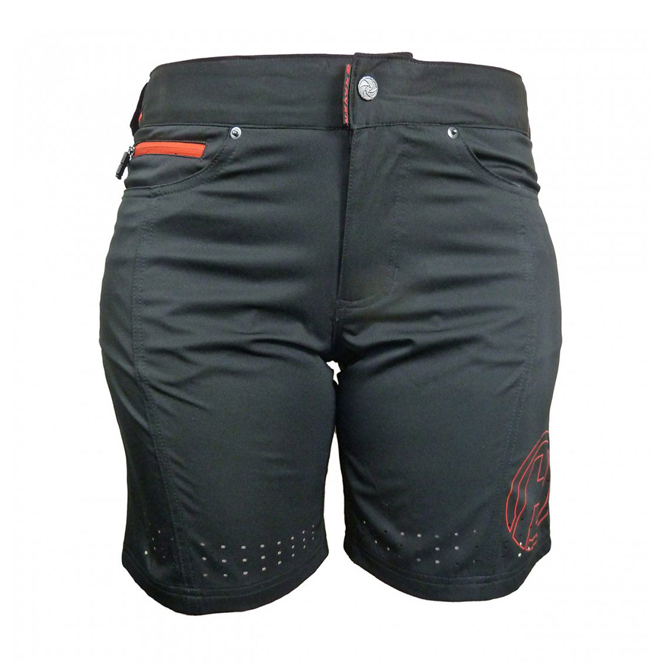 
                HAVEN Cyklistické nohavice krátke bez trakov - AMAZON LADY - červená/čierna XL
            