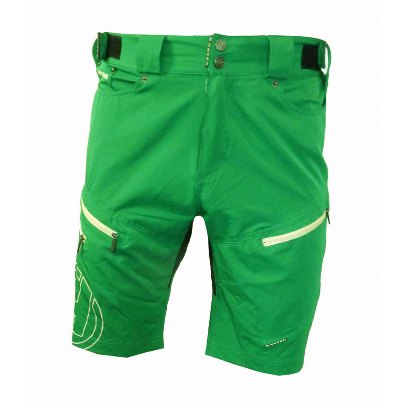 
                HAVEN Cyklistické nohavice krátke bez trakov - NAVAHO SLIMFIT - zelená L
            