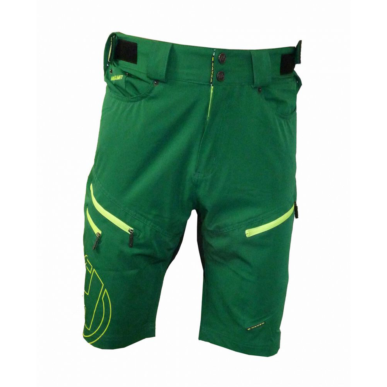 
                HAVEN Cyklistické nohavice krátke bez trakov - NAVAHO SLIMFIT - zelená S
            