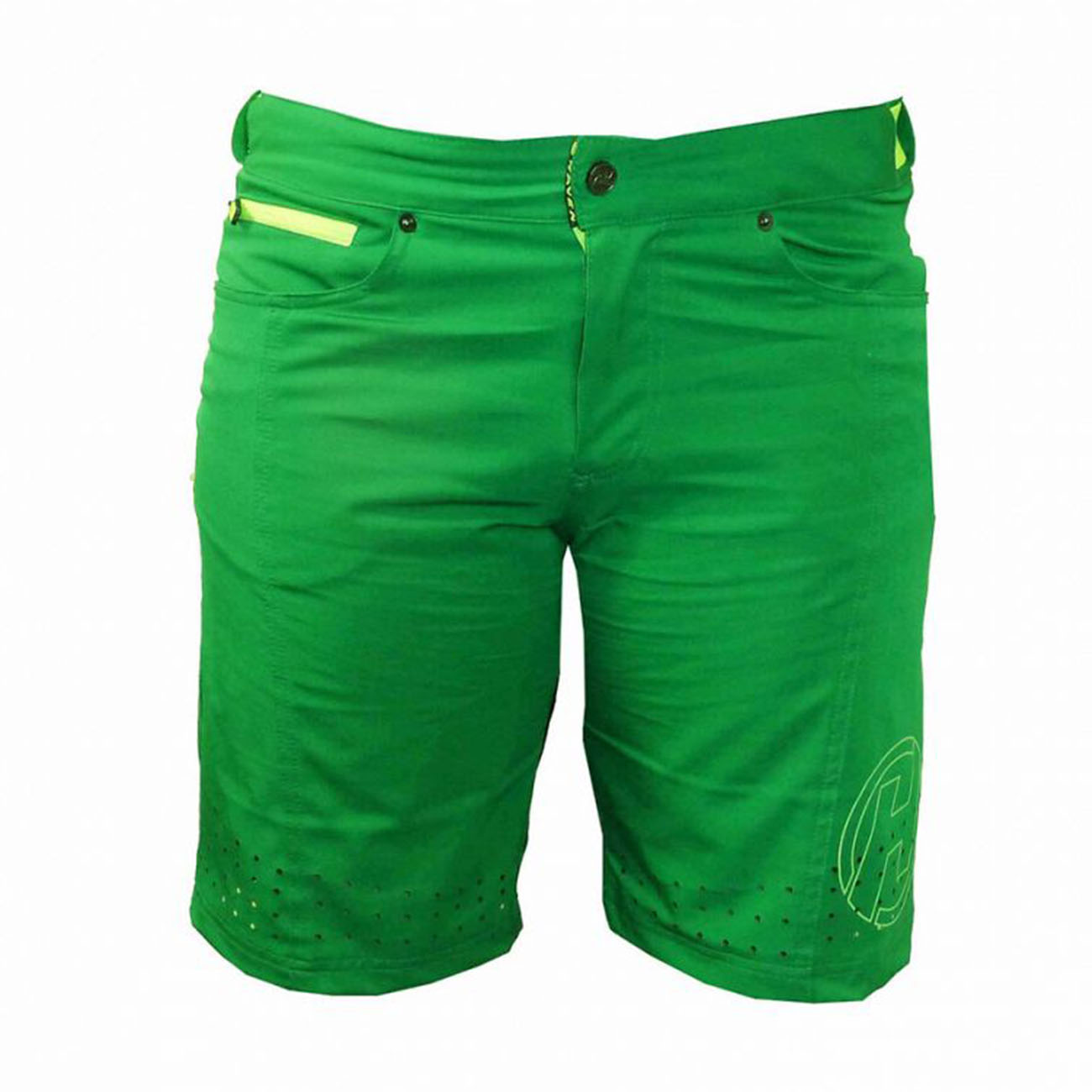 
                HAVEN Cyklistické nohavice krátke bez trakov - AMAZON LADY - zelená/žltá XL
            