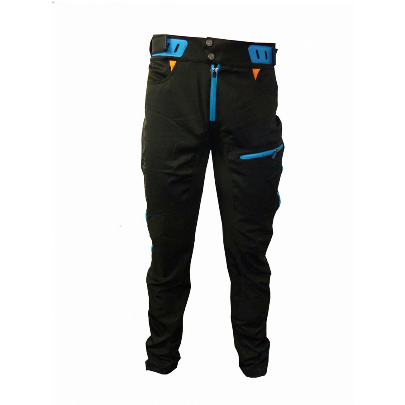 
                HAVEN Cyklistické nohavice dlhé bez trakov - SINGLETRAIL LONG - čierna/modrá XL
            