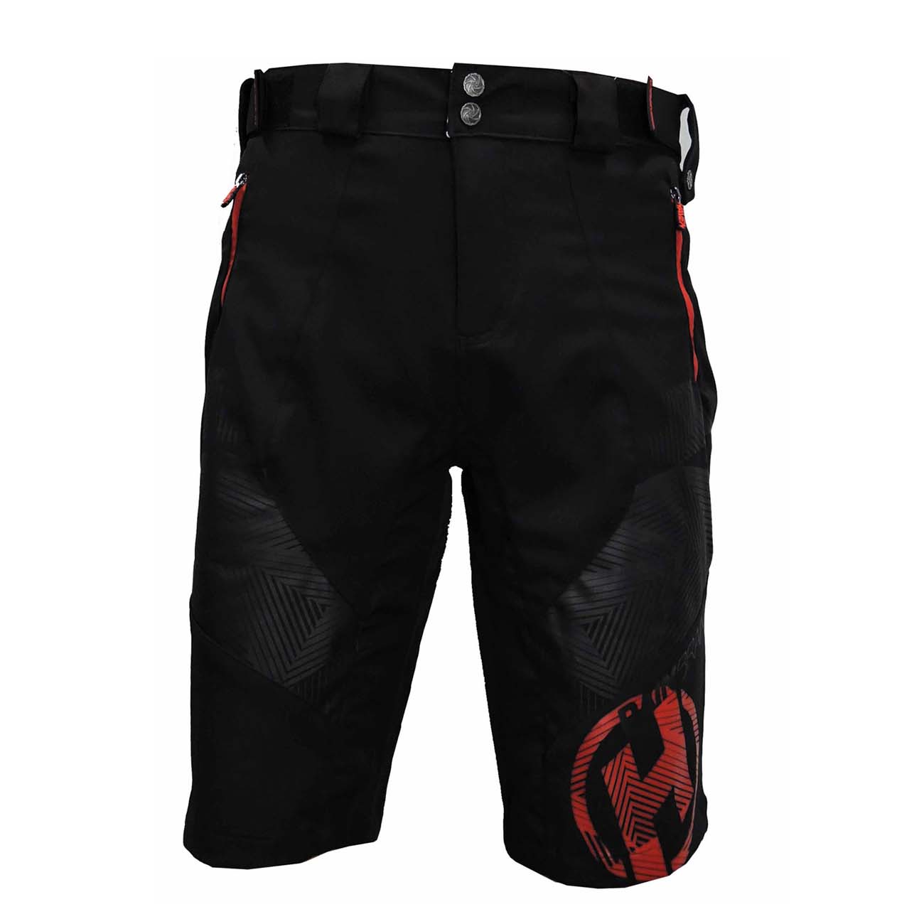 
                HAVEN Cyklistické nohavice krátke bez trakov - RAINBRAIN - červená/čierna 3XL
            