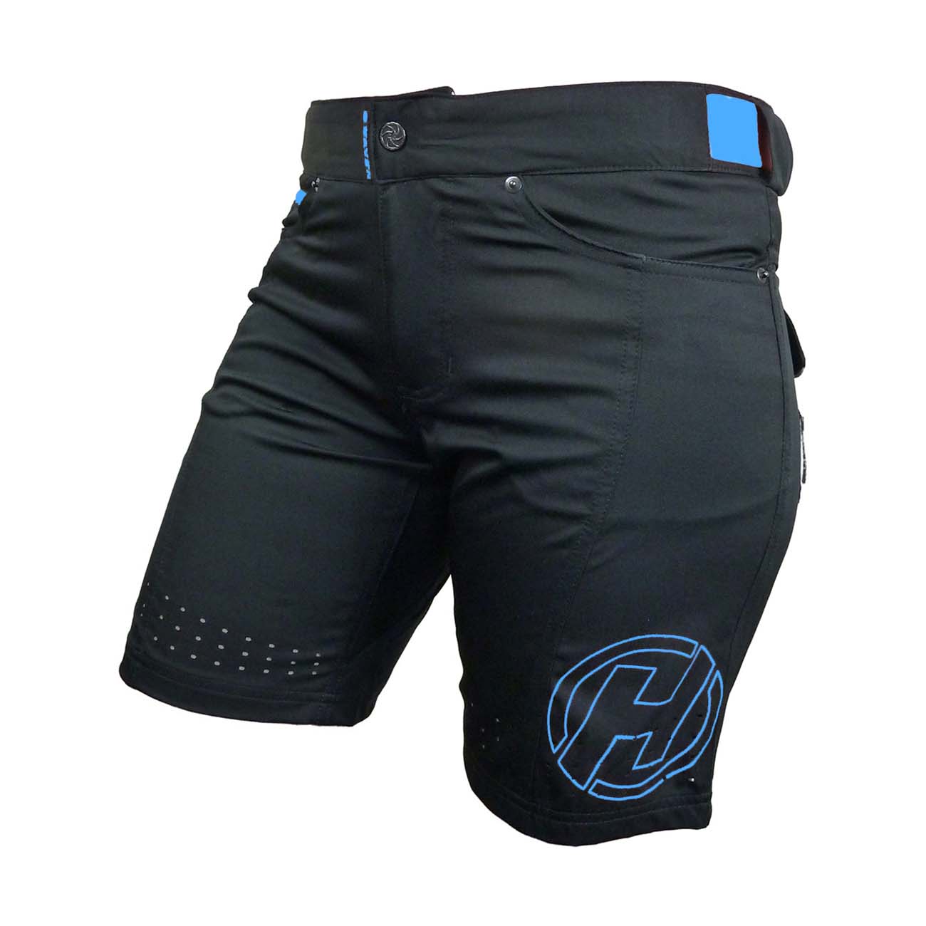 
                HAVEN Cyklistické nohavice krátke bez trakov - AMAZON LADY - čierna/modrá S
            