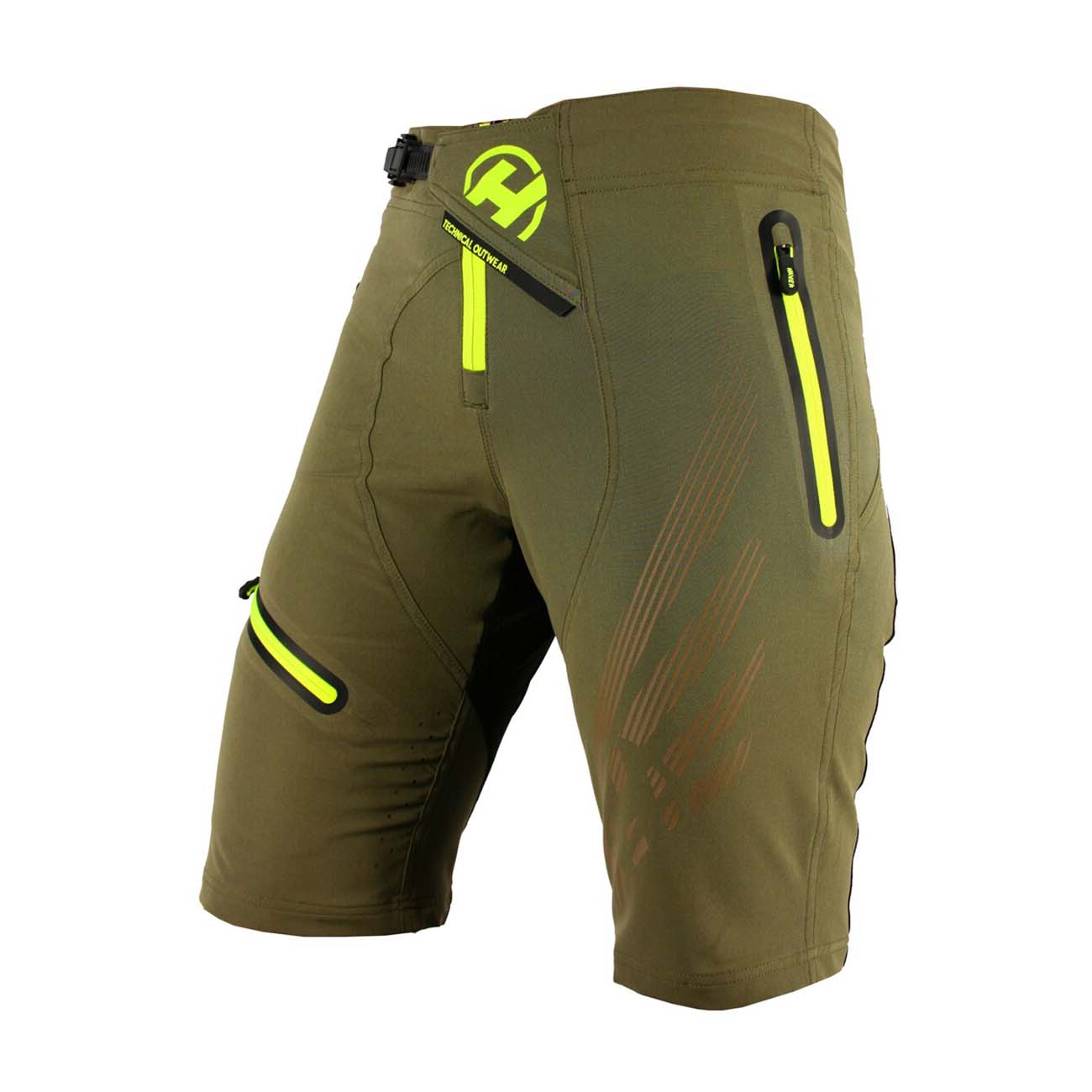 
                HAVEN Cyklistické nohavice krátke bez trakov - ENERGY LADY - zelená/žltá XL
            