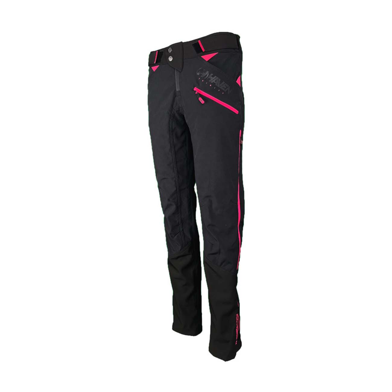 
                HAVEN Cyklistické nohavice dlhé bez trakov - TRINITY - čierna/ružová XL
            