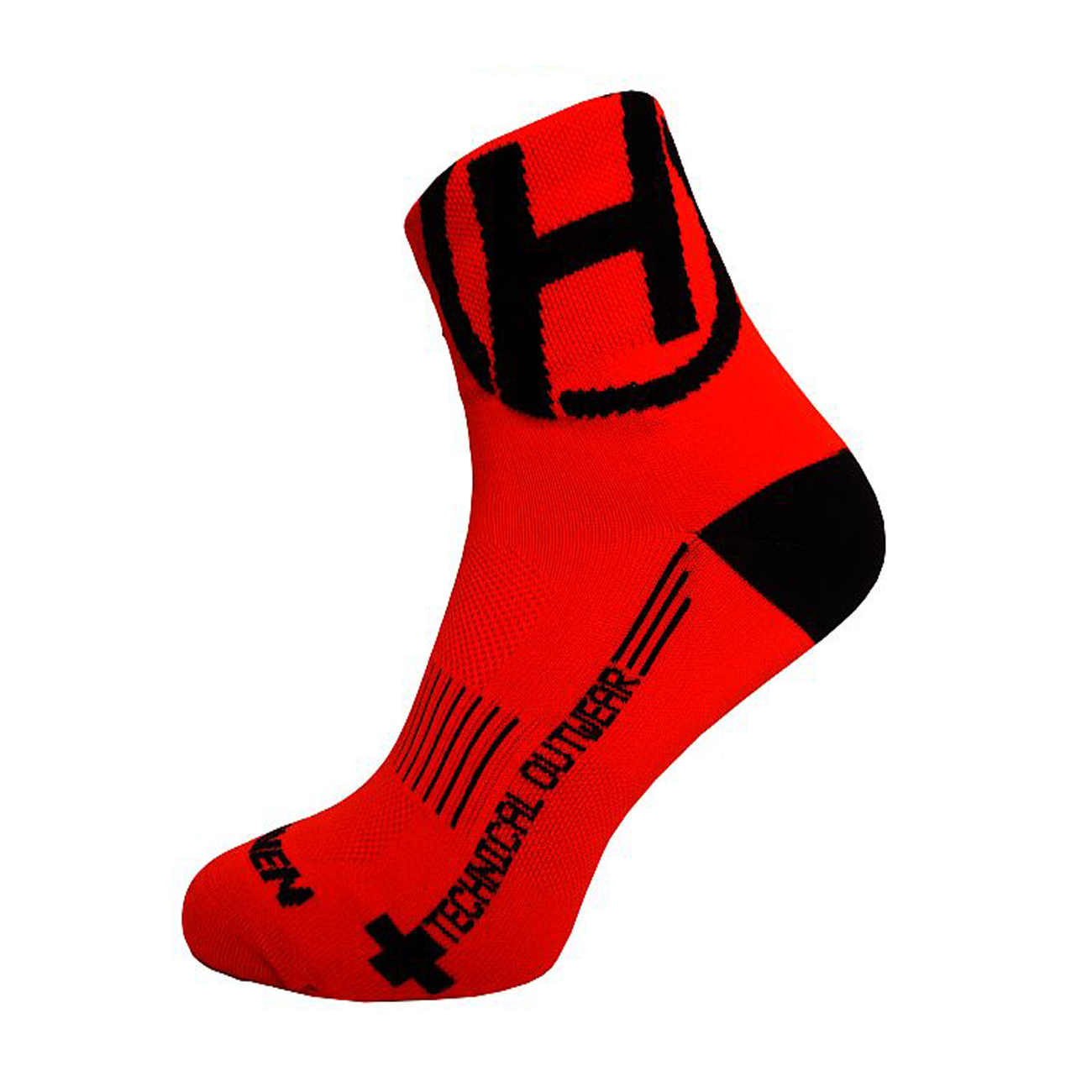
                HAVEN Cyklistické ponožky klasické - LITE SILVER NEO - červená/čierna 40-41
            