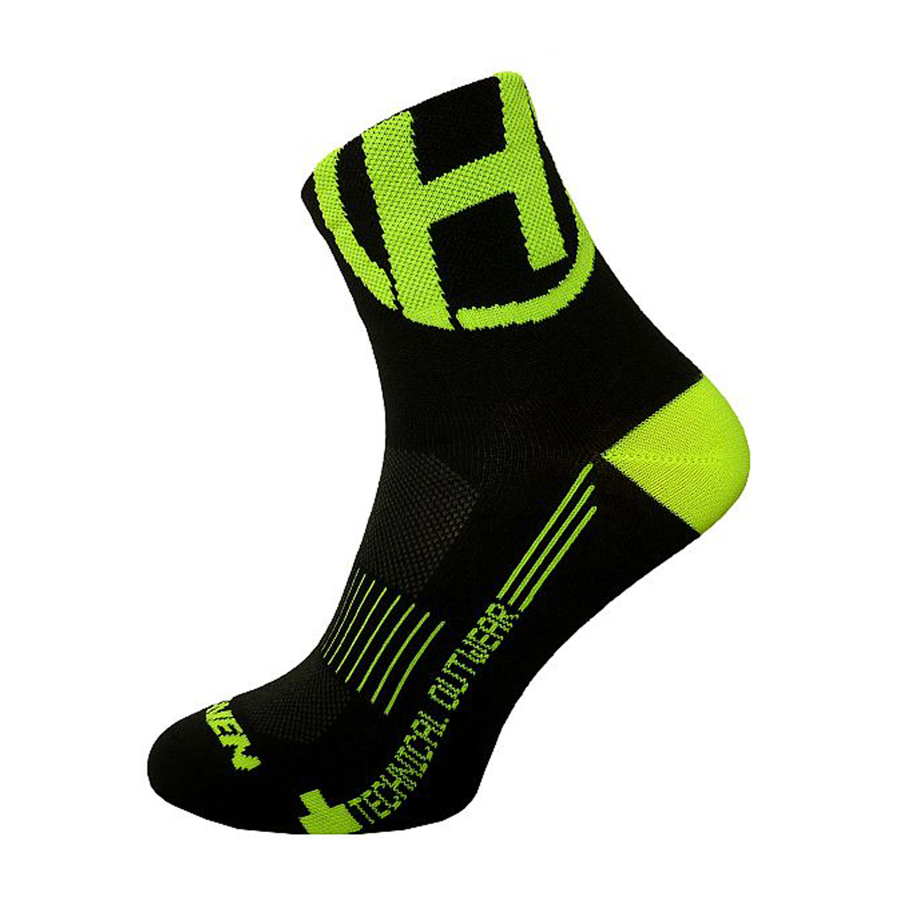 
                HAVEN Cyklistické ponožky klasické - LITE SILVER NEO - čierna/žltá 44-46
            