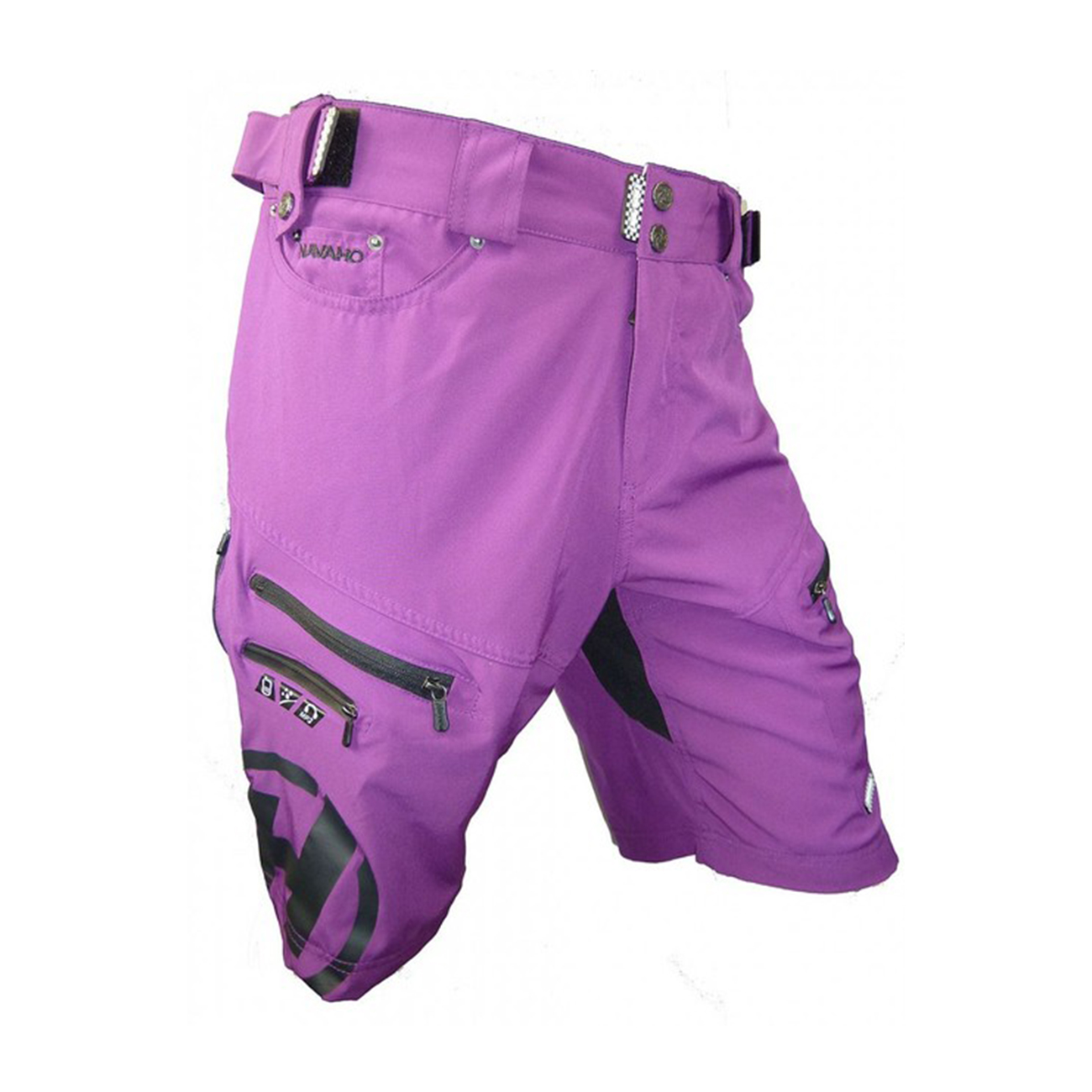 
                HAVEN Cyklistické nohavice krátke bez trakov - NAVAHO SLIMFIT - fialová L
            