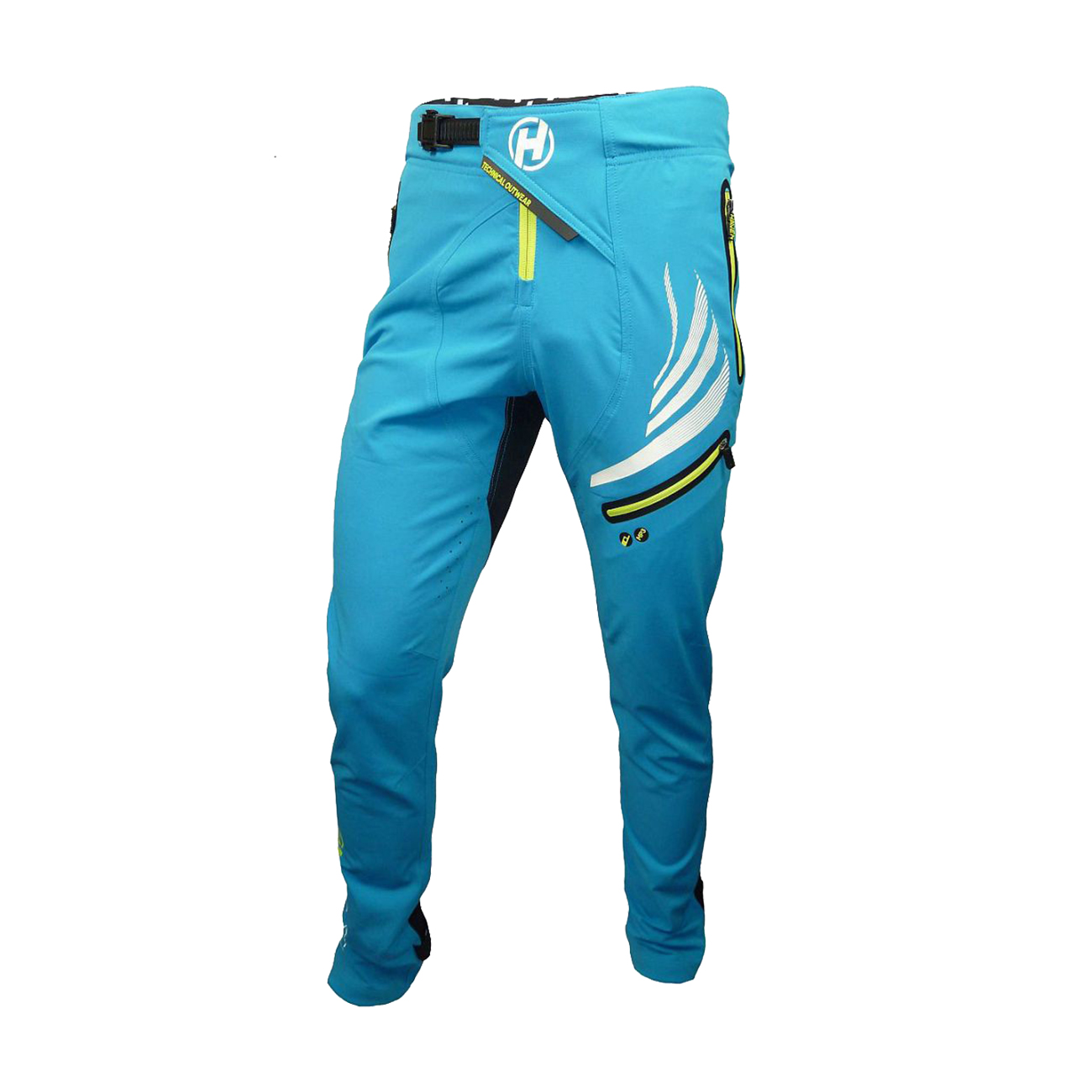 HAVEN Cyklistické nohavice dlhé bez trakov - ENERGIZER LONG - zelená/modrá 3XL