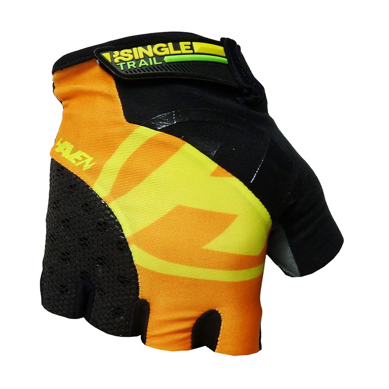 
                HAVEN Cyklistické rukavice krátkoprsté - SINGLETRAIL - oranžová/čierna S
            