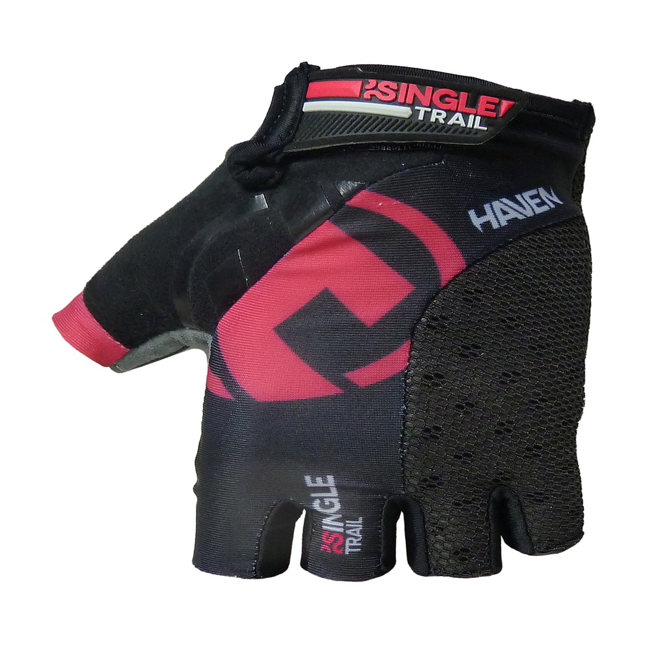 
                HAVEN Cyklistické rukavice krátkoprsté - SINGLETRAIL - ružová/čierna XS
            