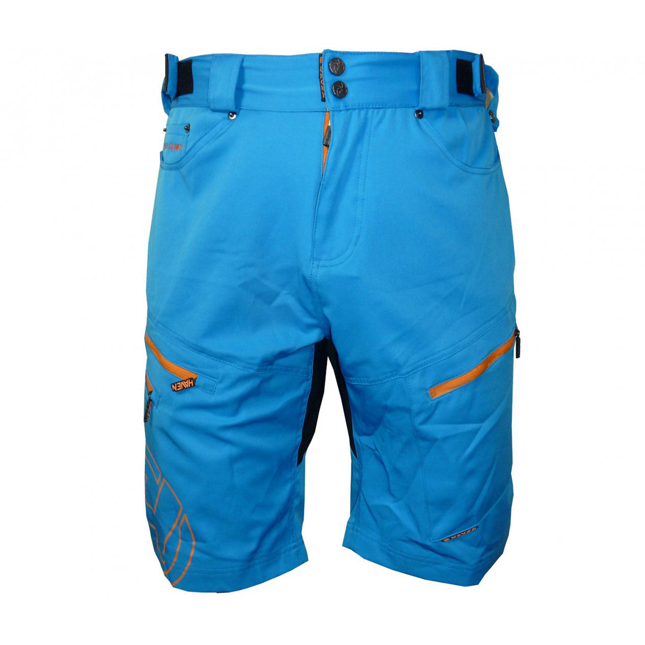
                HAVEN Cyklistické nohavice krátke bez trakov - NAVAHO SLIMFIT - oranžová/modrá
            