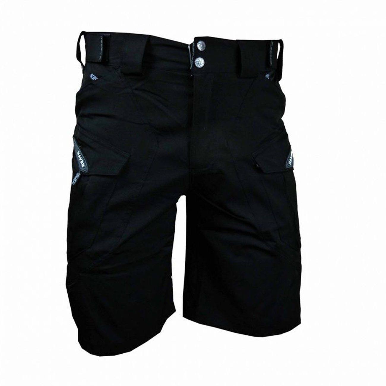 
                HAVEN Cyklistické nohavice krátke bez trakov - CUBES BLACKIES - čierna S
            