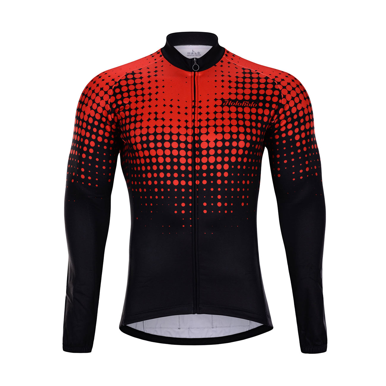 HOLOKOLO Cyklistický dres s dlhým rukávom zimný - INFRARED WINTER - červená/čierna XS