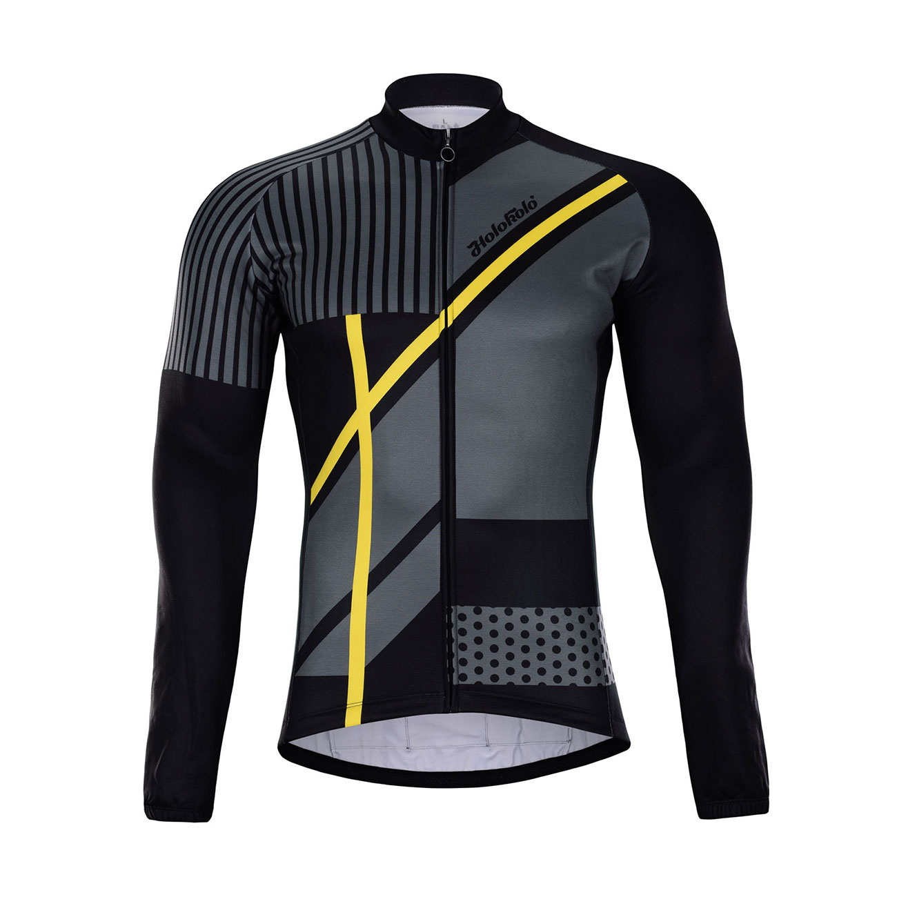 
                HOLOKOLO Cyklistický dres s dlhým rukávom zimný - TRACE WINTER  - čierna/žltá XS
            