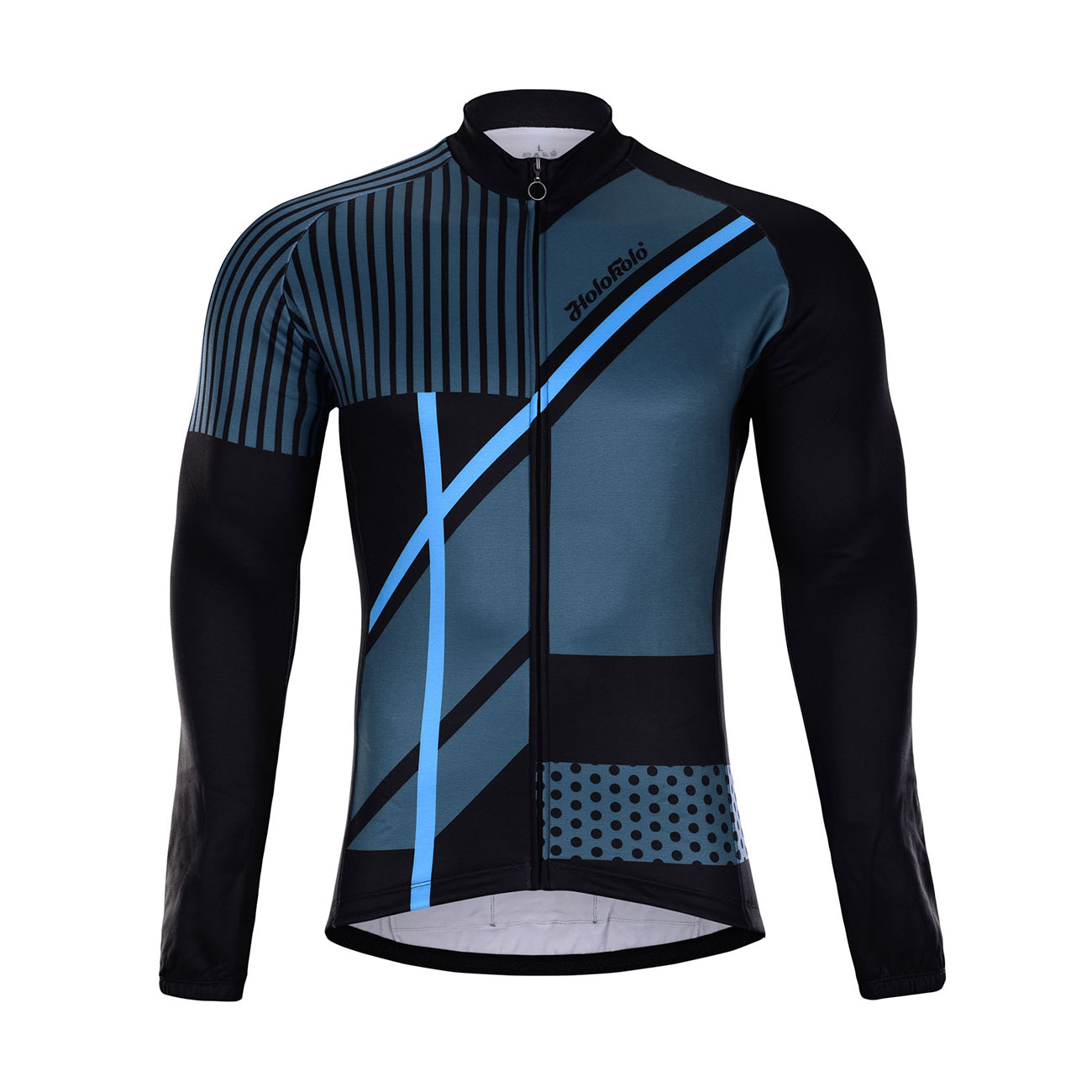 
                HOLOKOLO Cyklistický dres s dlhým rukávom zimný - TRACE BLUE WINTER - modrá/viacfarebná/čierna XS
            