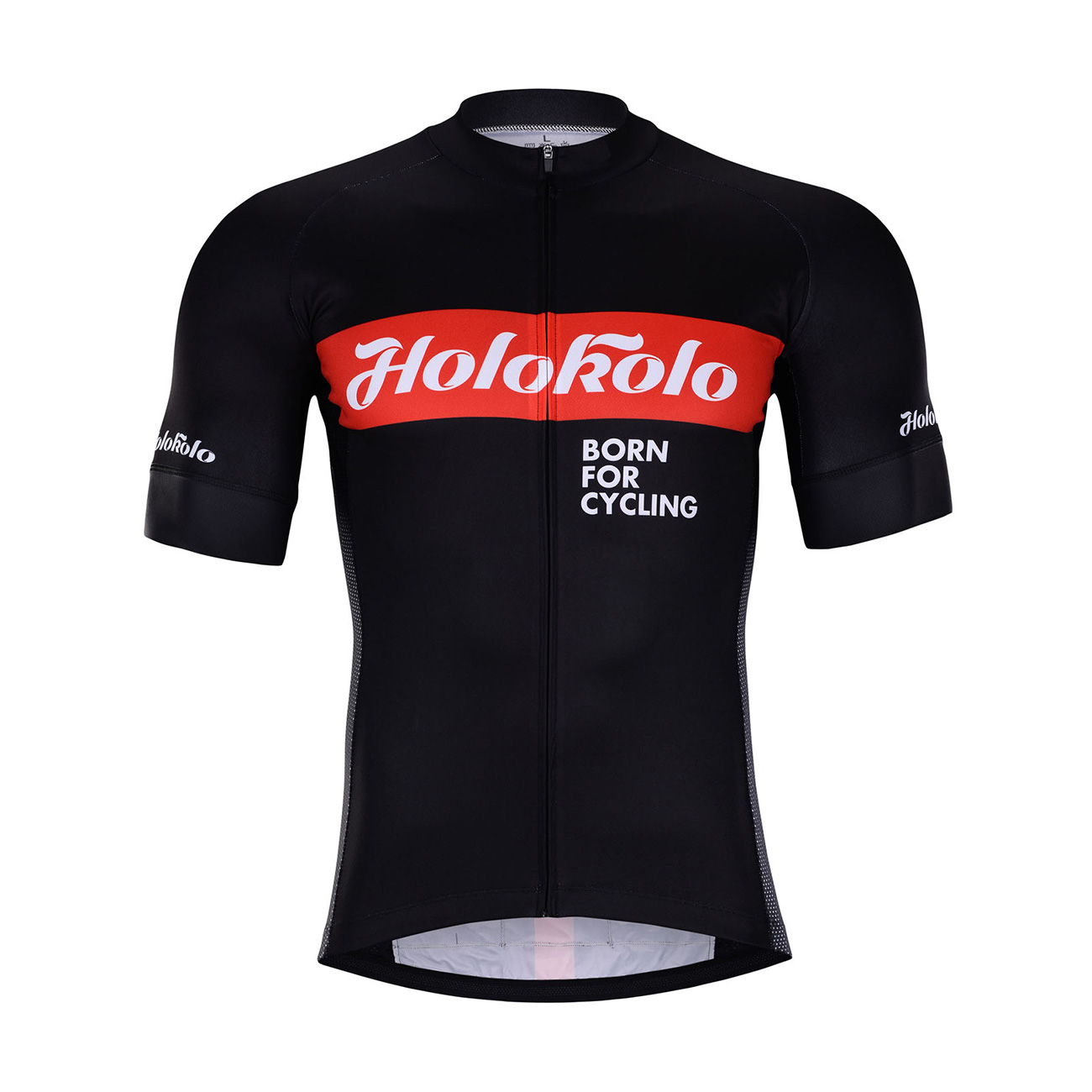 HOLOKOLO Cyklistický dres s krátkym rukávom - OBSIDIAN - červená/čierna