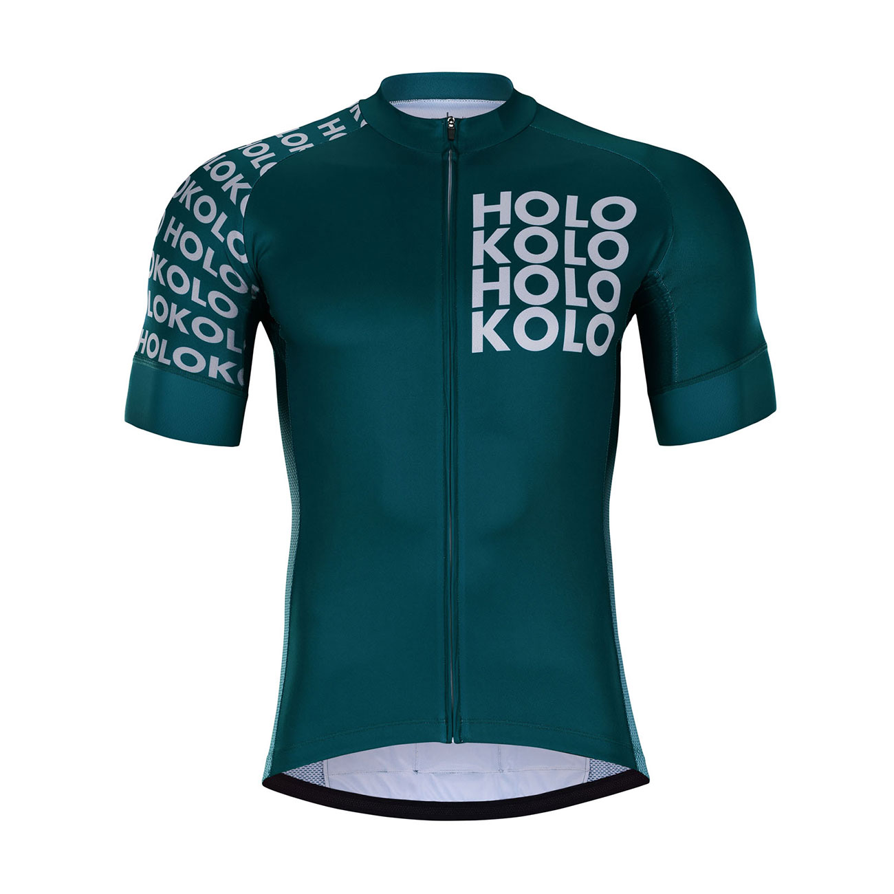
                HOLOKOLO Cyklistický dres s krátkym rukávom - SHAMROCK - biela/zelená/modrá 2XL
            