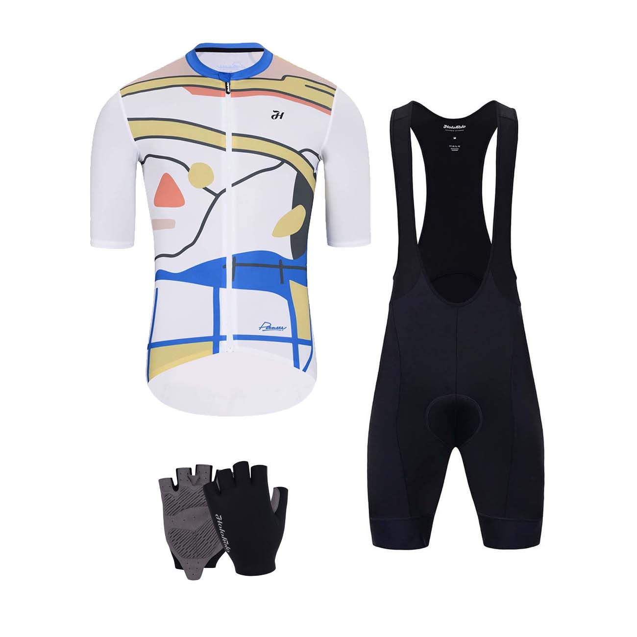 HOLOKOLO Cyklistický mega set - HORIZON ELITE - čierna/viacfarebná/biela