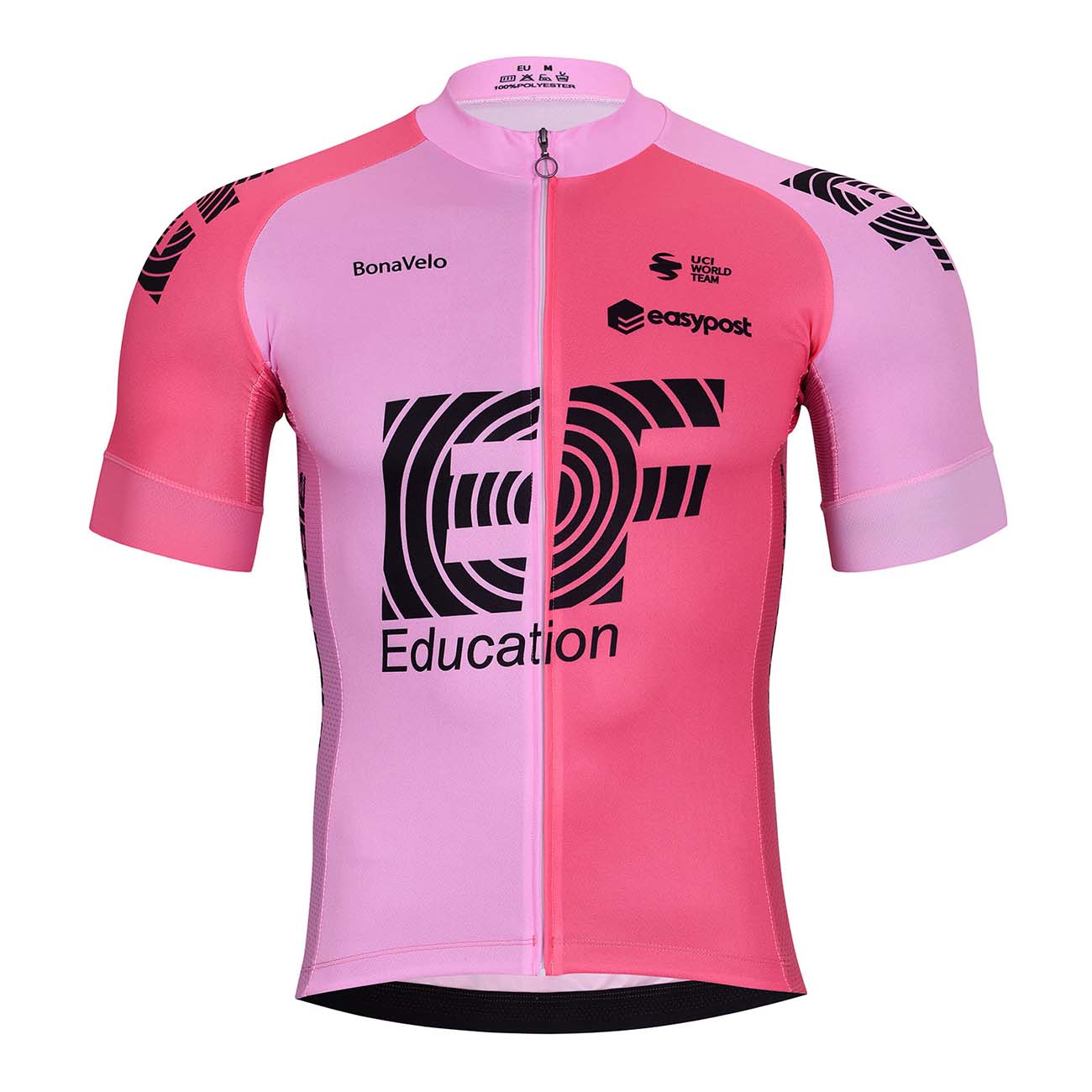 
                BONAVELO Cyklistický dres s krátkym rukávom - EDUCATION-EASYPOST 2023 - ružová/čierna M
            