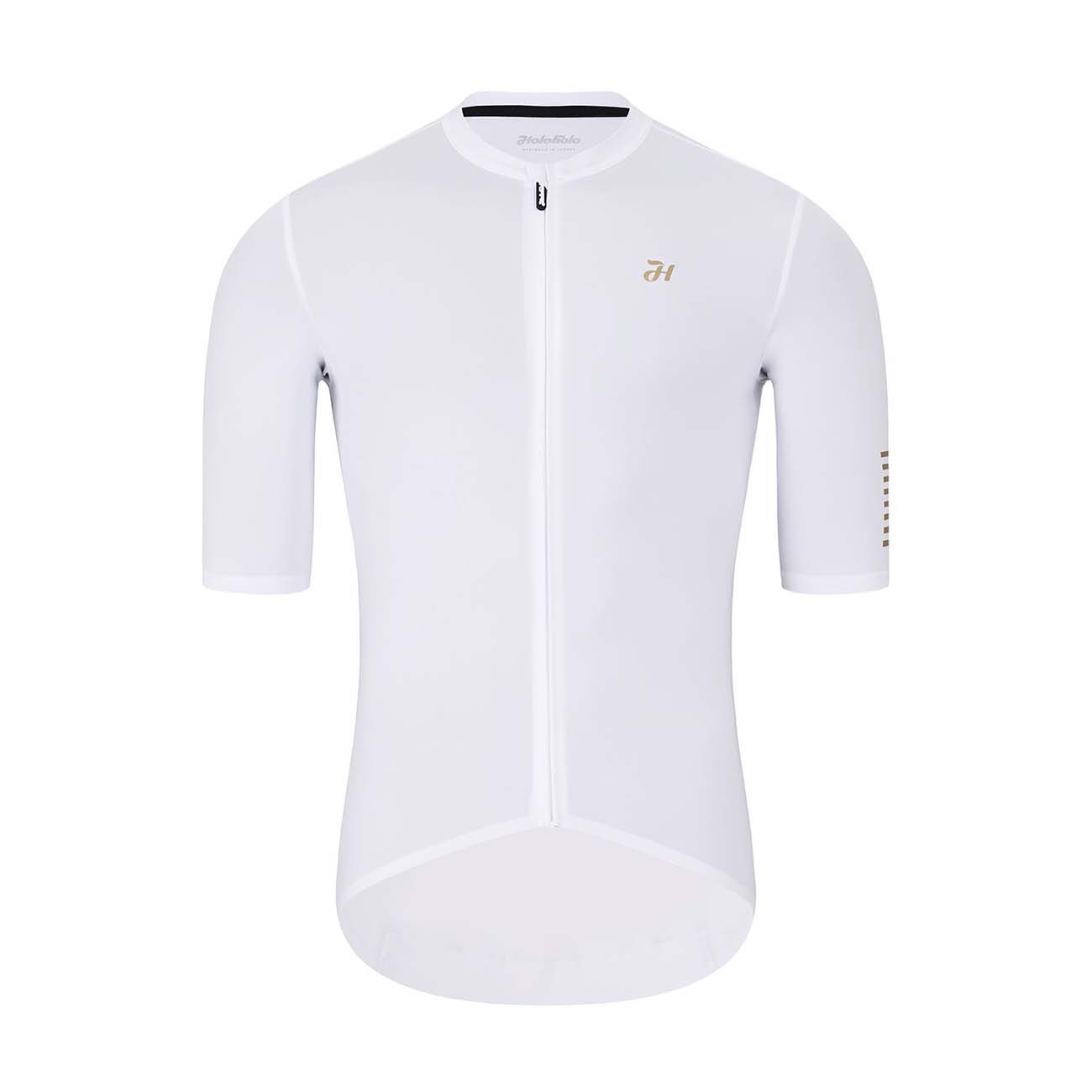 HOLOKOLO Cyklistický dres s krátkym rukávom - VICTORIOUS GOLD - biela