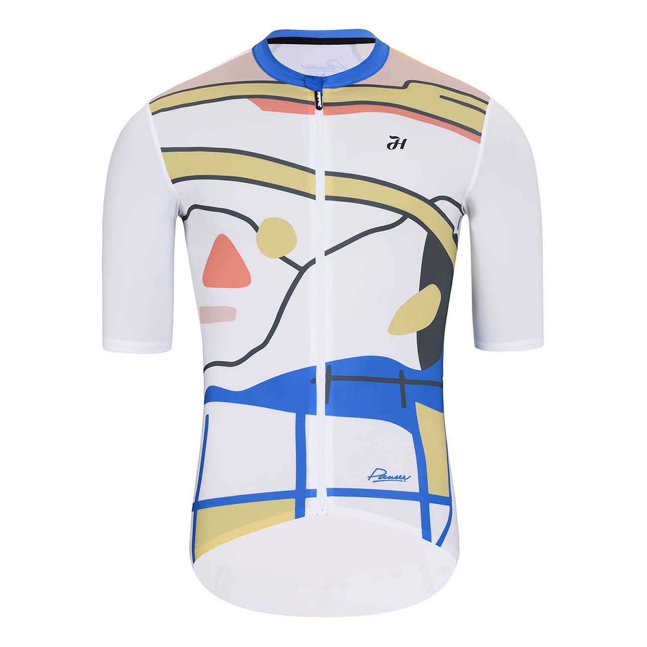 HOLOKOLO Cyklistický dres s krátkym rukávom - HORIZON ELITE - biela/viacfarebná