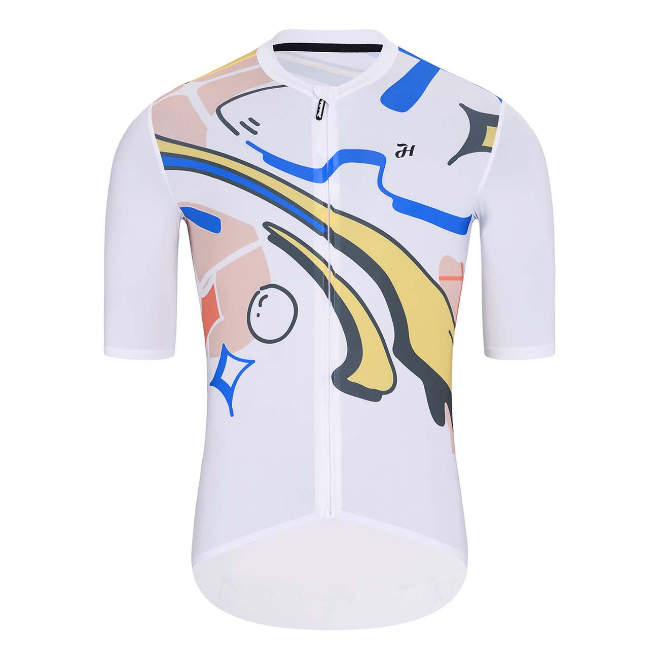 HOLOKOLO Cyklistický dres s krátkym rukávom - UNIVERSE ELITE - biela/viacfarebná
