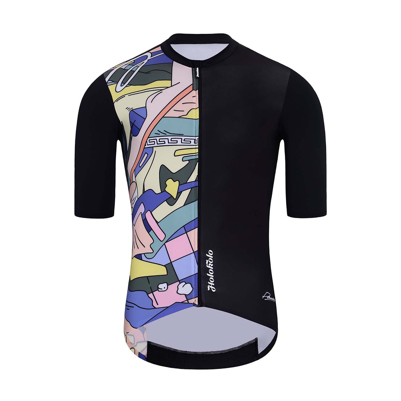 HOLOKOLO Cyklistický dres s krátkym rukávom - ESCAPE ELITE - viacfarebná/čierna
