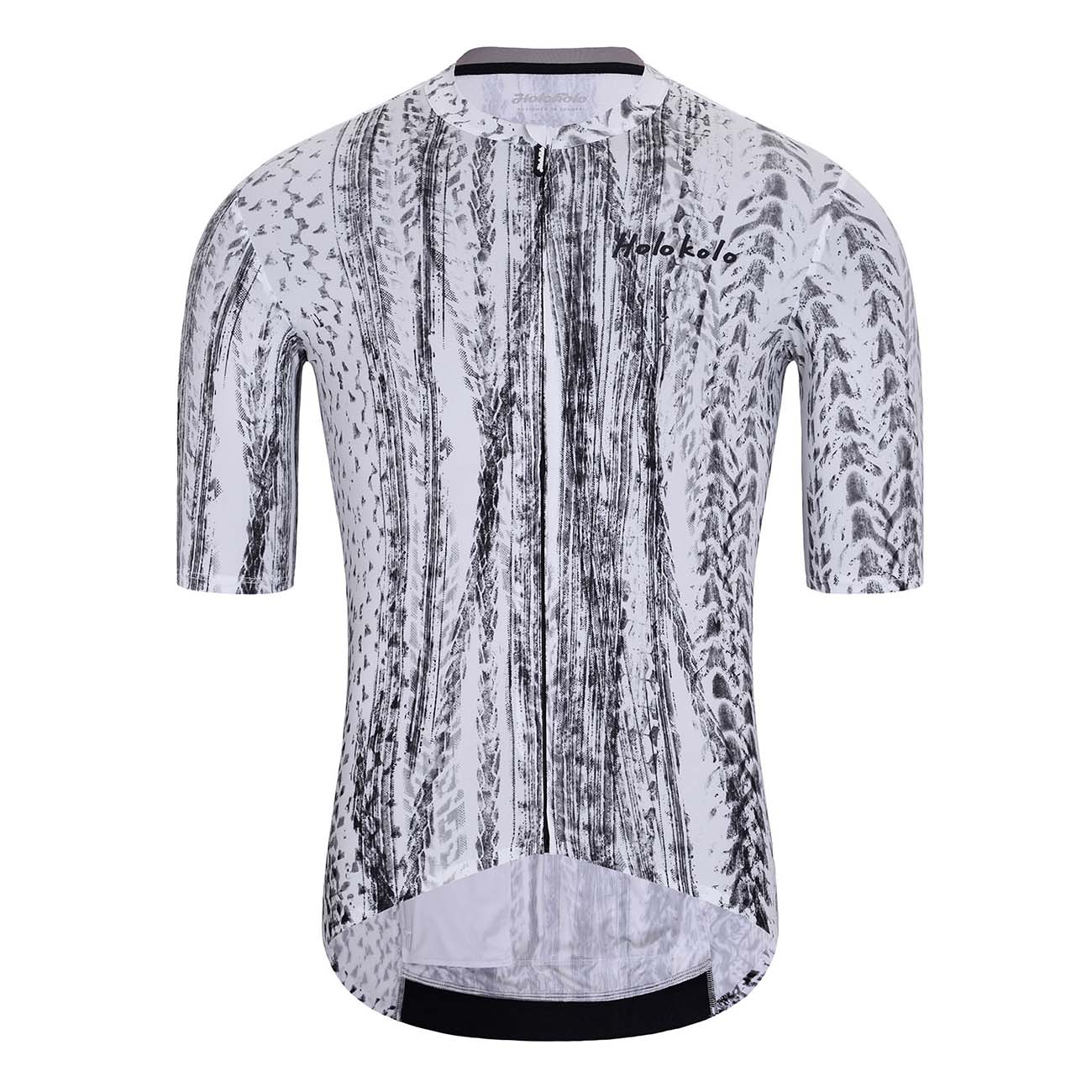 HOLOKOLO Cyklistický dres s krátkym rukávom - TYRES ELITE - čierna/biela