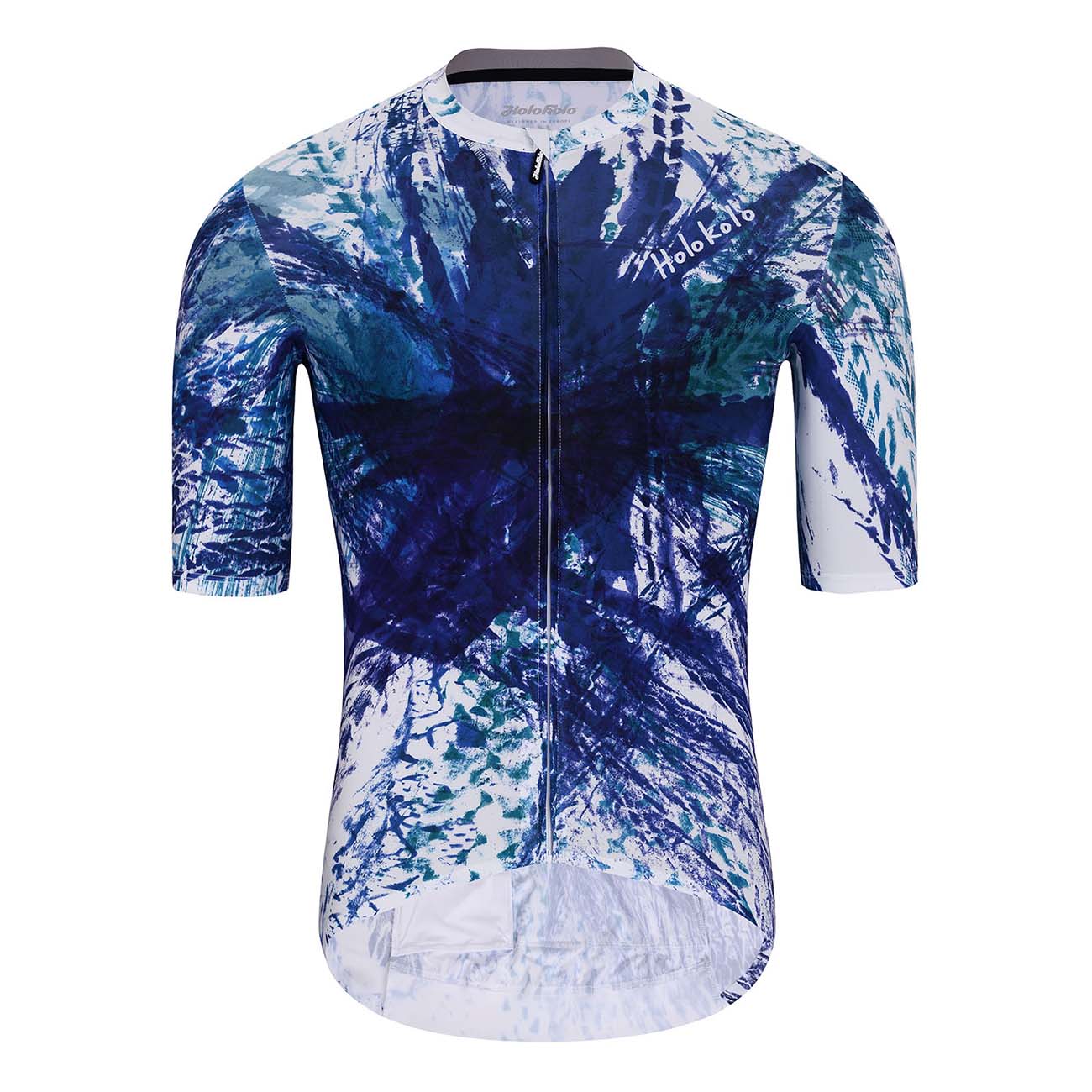 HOLOKOLO Cyklistický dres s krátkym rukávom - TRACES ELITE - modrá/biela