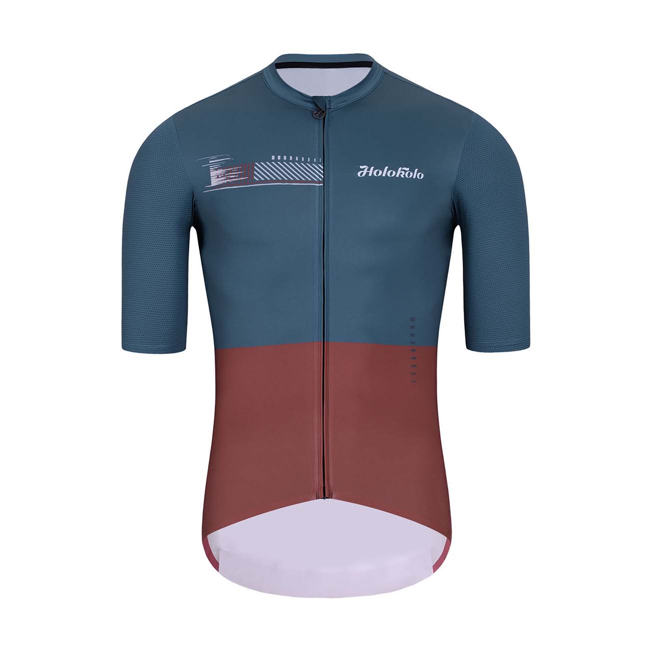 
                HOLOKOLO Cyklistický dres s krátkym rukávom - VIBES - šedá/červená 3XL
            