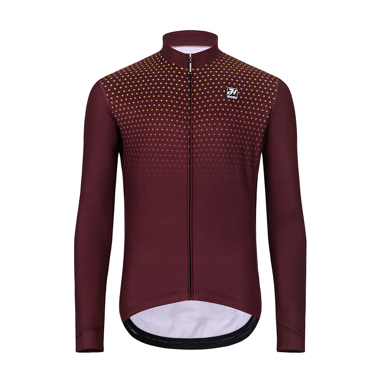HOLOKOLO Cyklistický dres s dlhým rukávom zimný - STARLIGHT WINTER - bordová