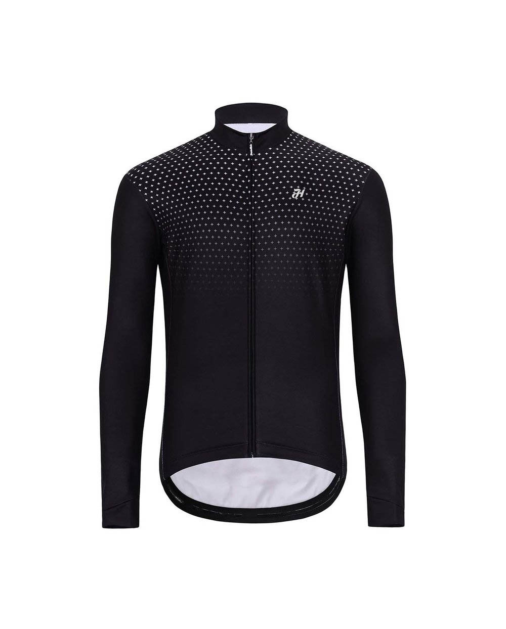 HOLOKOLO Cyklistický dres s dlhým rukávom zimný - STARLIGHT WINTER - čierna