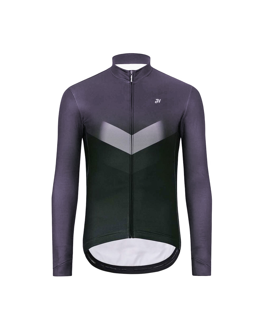 HOLOKOLO Cyklistický dres s dlhým rukávom zimný - ARROW WINTER - čierna/šedá