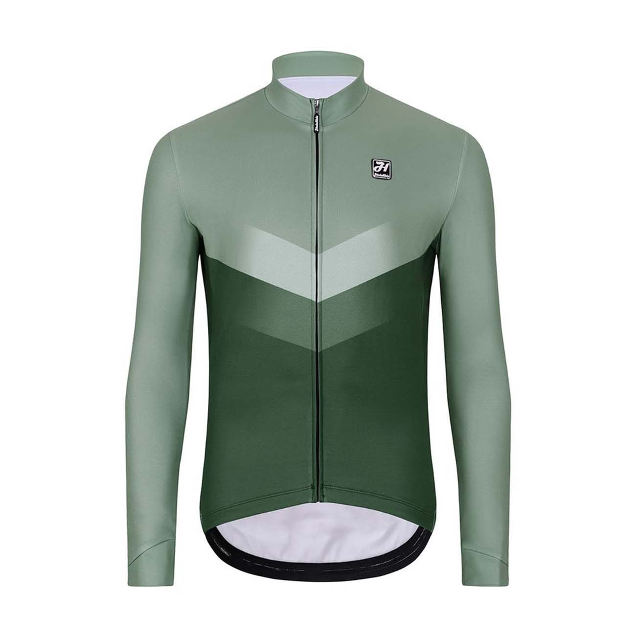 
                HOLOKOLO Cyklistický dres s dlhým rukávom zimný - ARROW WINTER - zelená
            