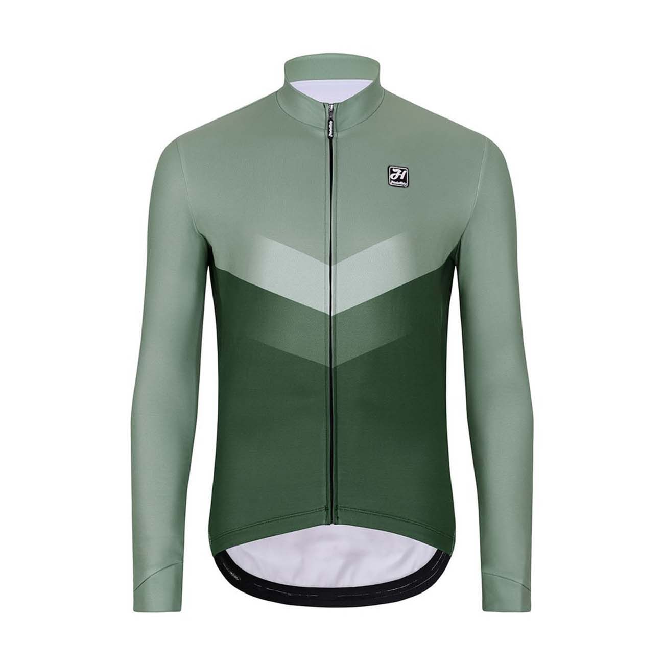 HOLOKOLO Cyklistický dres s dlhým rukávom zimný - ARROW WINTER - zelená