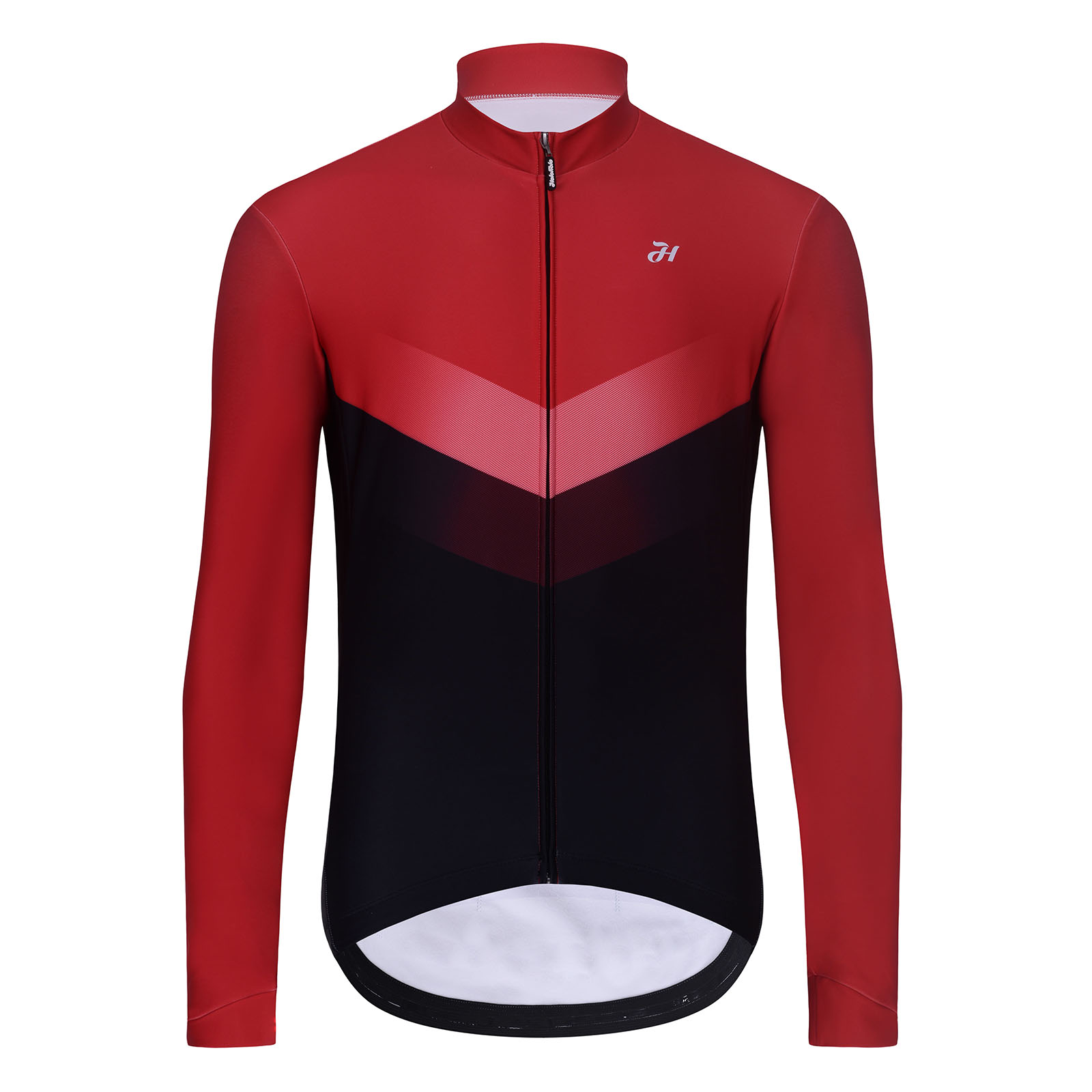 HOLOKOLO Cyklistický dres s dlhým rukávom zimný - ARROW WINTER - červená/čierna