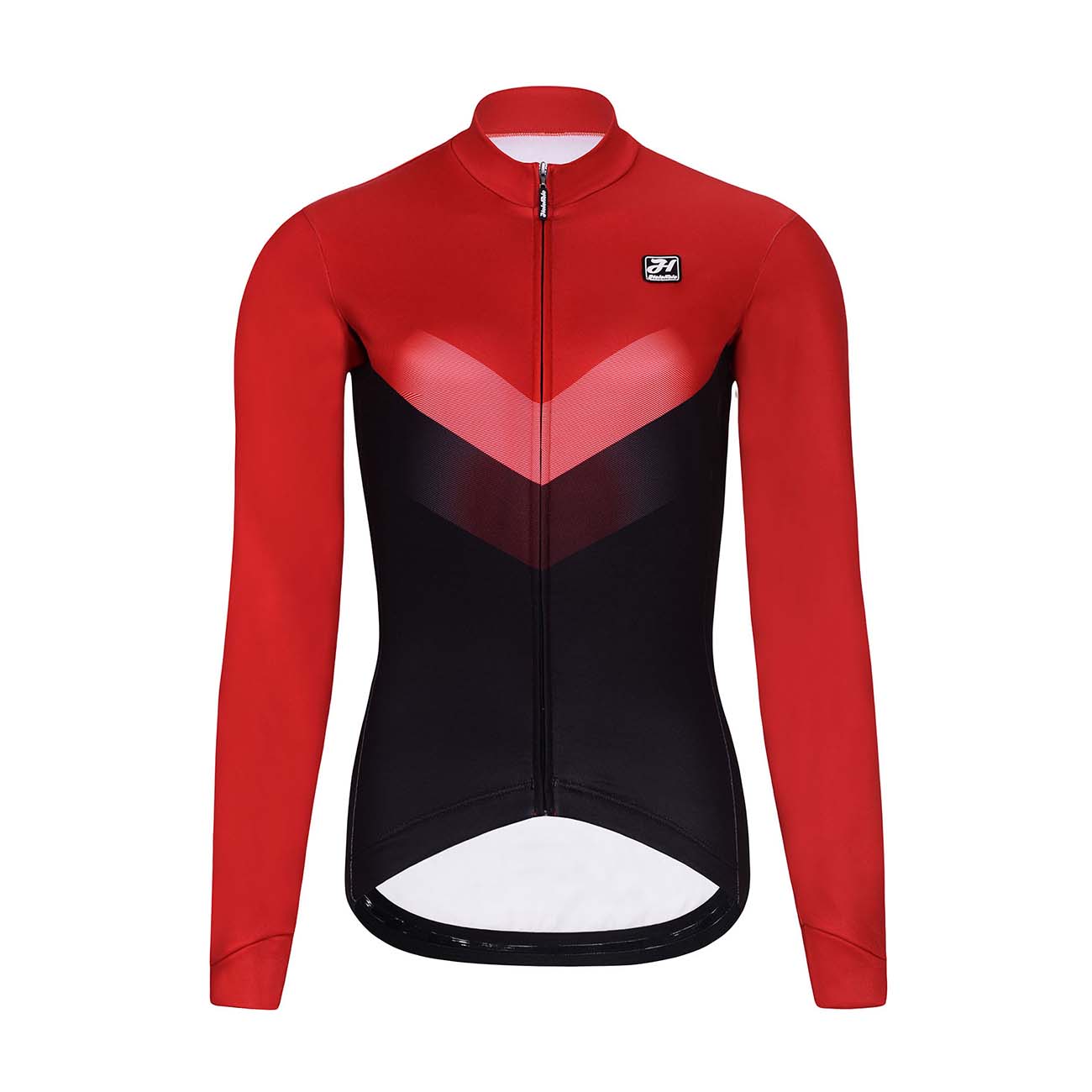 
                HOLOKOLO Cyklistický dres s dlhým rukávom zimný - ARROW LADY WINTER - červená/čierna L
            