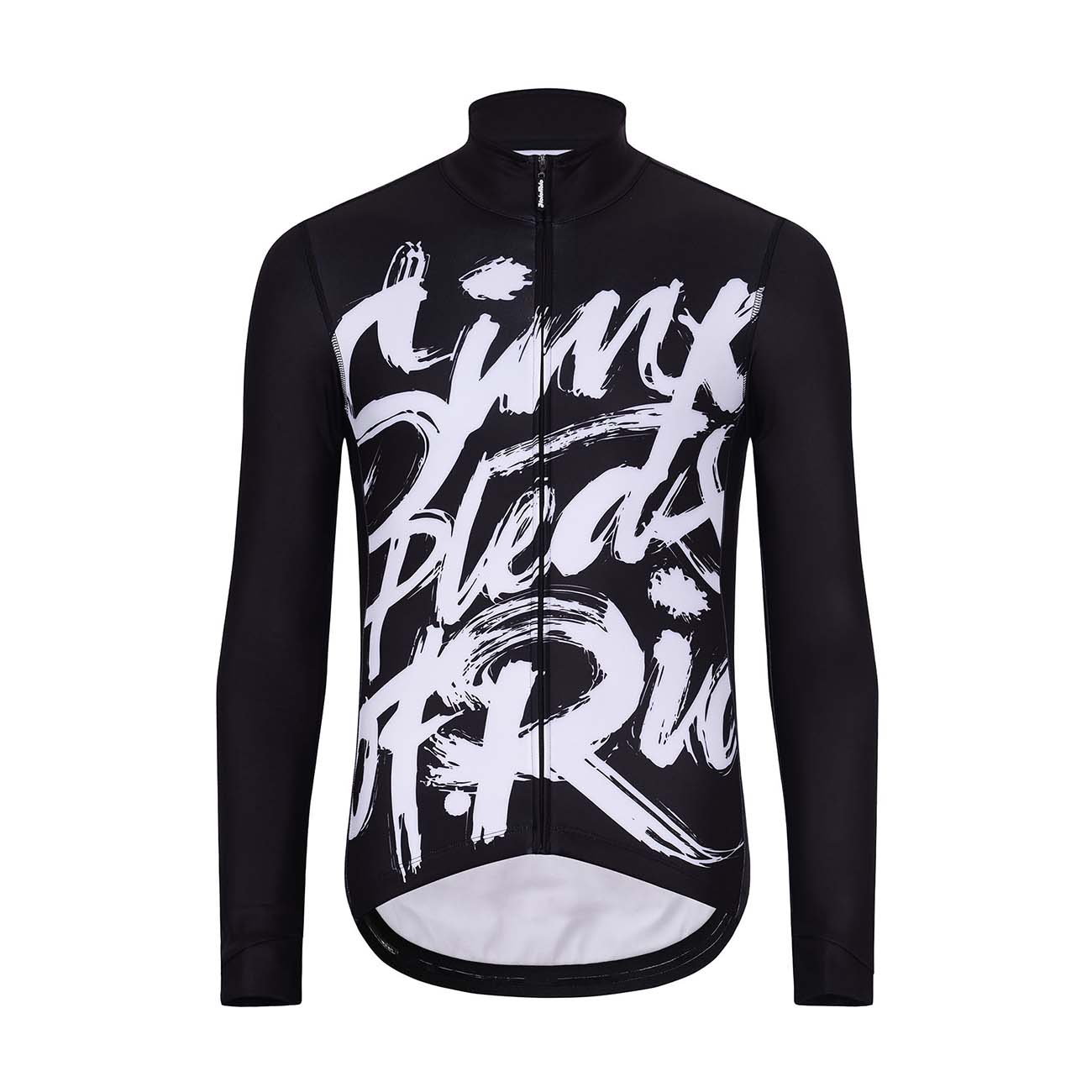 HOLOKOLO Cyklistický dres s dlhým rukávom zimný - STREETBEAT WINTER - biela/čierna