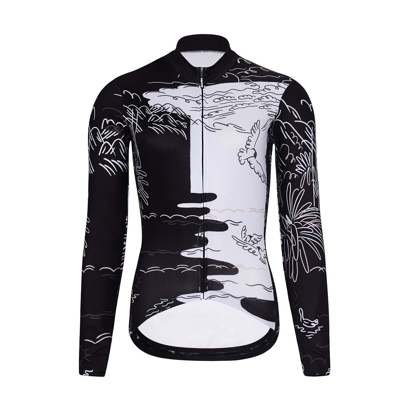 
                HOLOKOLO Cyklistický dres s dlhým rukávom zimný - VENTURE LADY WINTER - biela/čierna XS
            