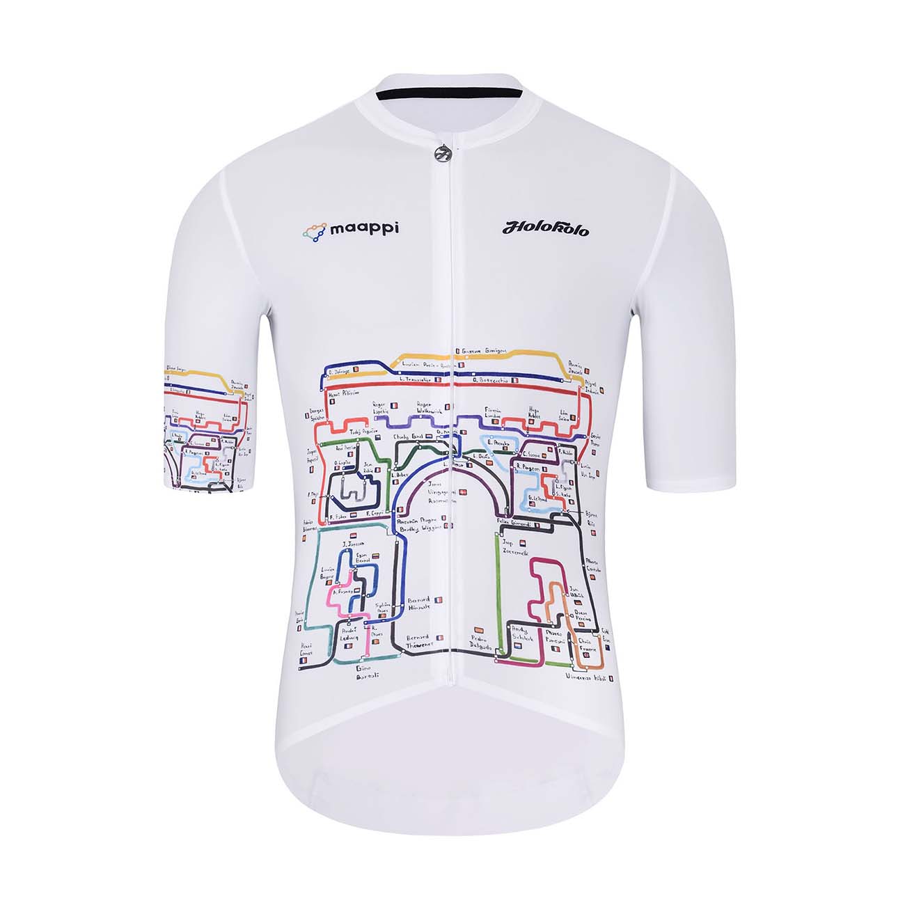 
                HOLOKOLO Cyklistický dres s krátkym rukávom - MAAPPI II. ELITE - biela/viacfarebná 3XL
            