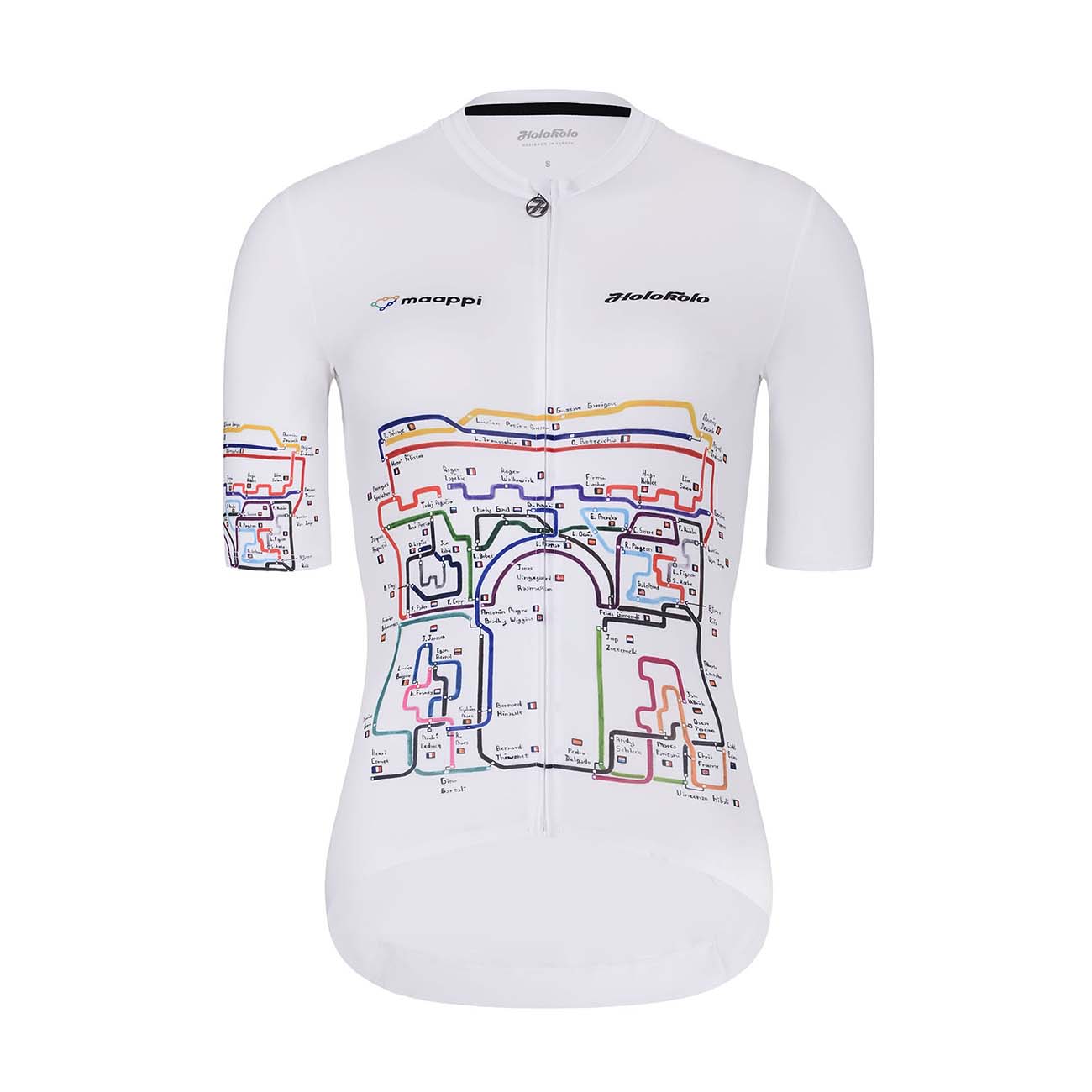 
                HOLOKOLO Cyklistický dres s krátkym rukávom - MAAPPI II. ELITE L - viacfarebná/biela S
            