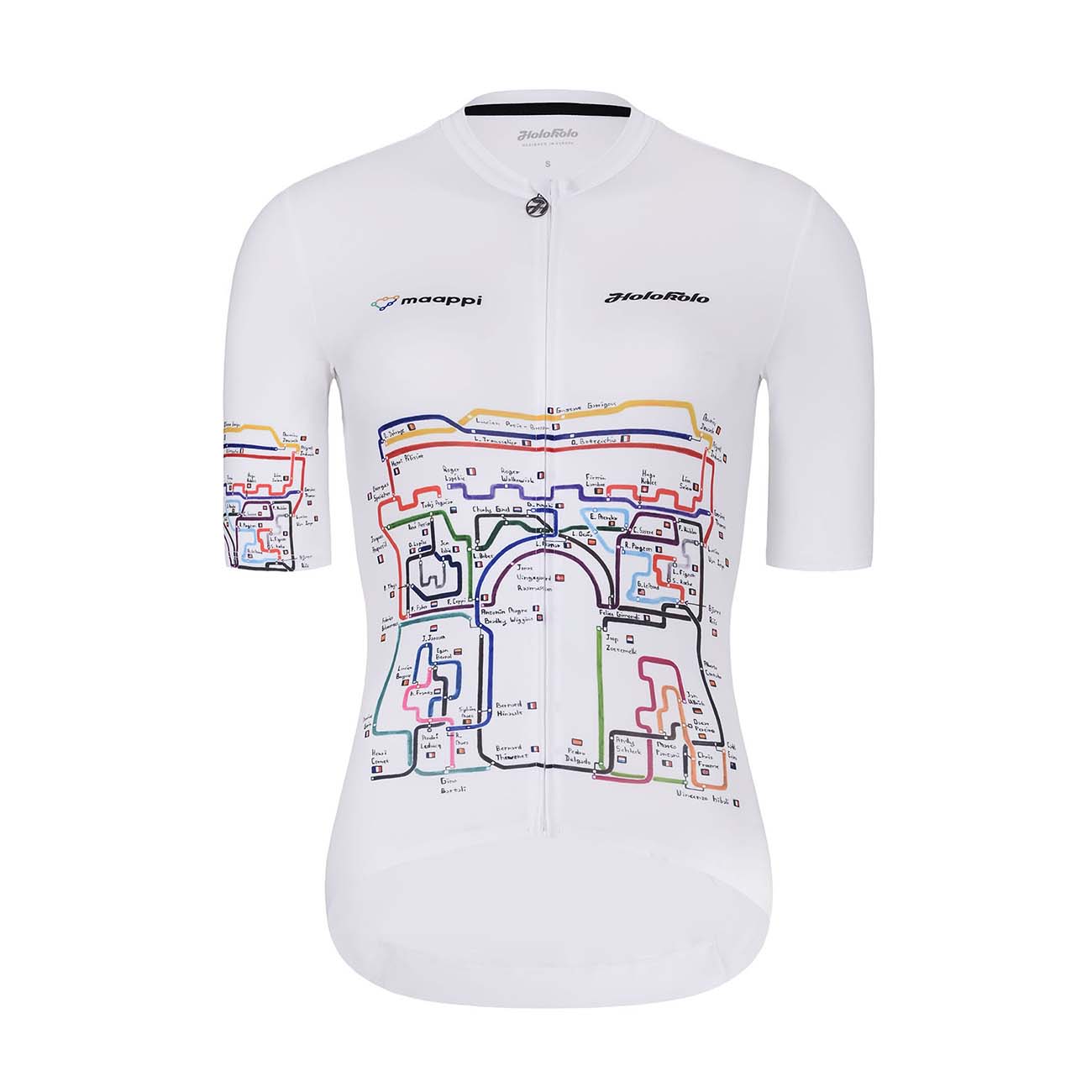 HOLOKOLO Cyklistický dres s krátkym rukávom - MAAPPI II. ELITE L - viacfarebná/biela