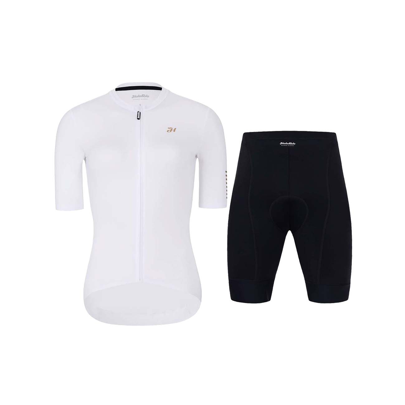 
                HOLOKOLO Cyklistický krátky dres a krátke nohavice - VICTORIOUS GOLD LADY - čierna/biela
            