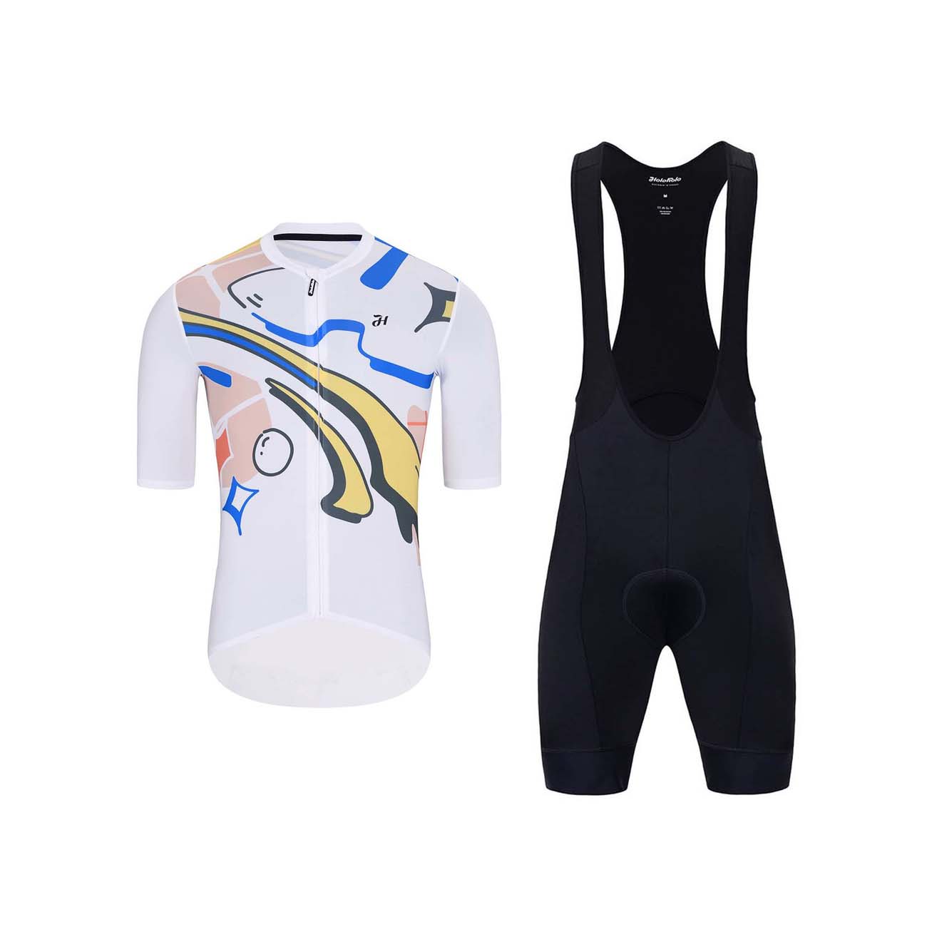 
                HOLOKOLO Cyklistický krátky dres a krátke nohavice - UNIVERSE ELITE - čierna/biela/viacfarebná
            