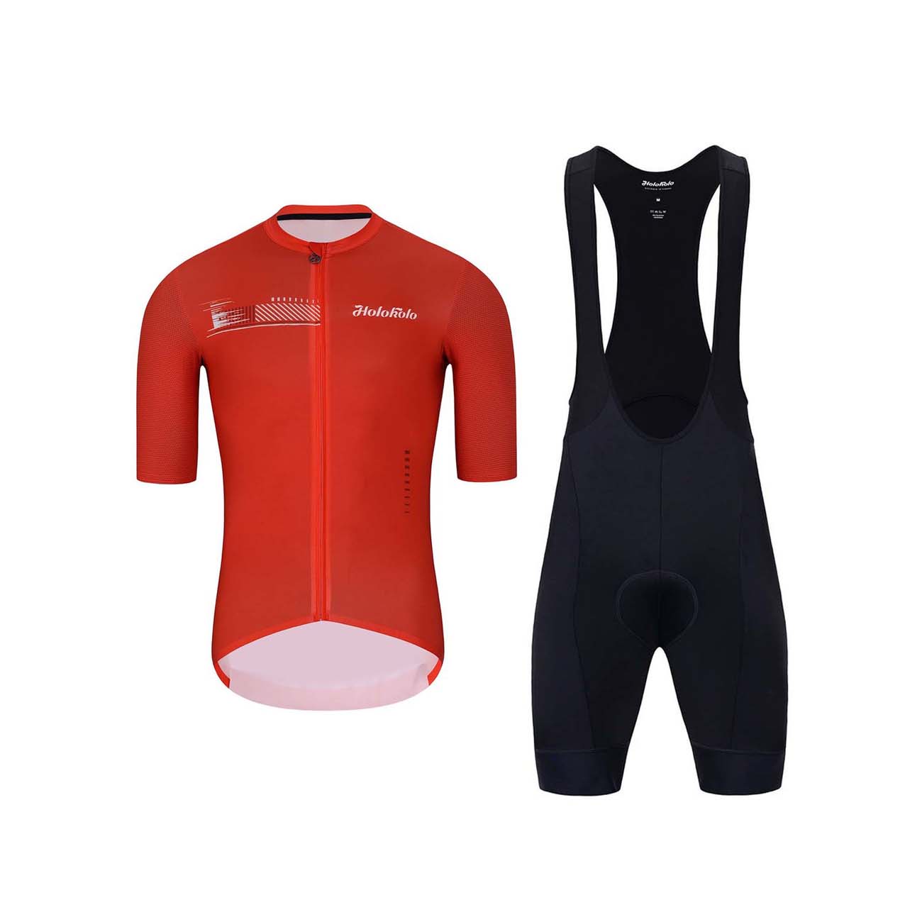HOLOKOLO Cyklistický krátky dres a krátke nohavice - VIBES - čierna/červená