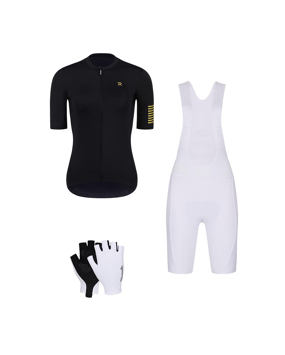 RIVANELLE Cyklistický mega set - VICTORIOUS - čierna/biela