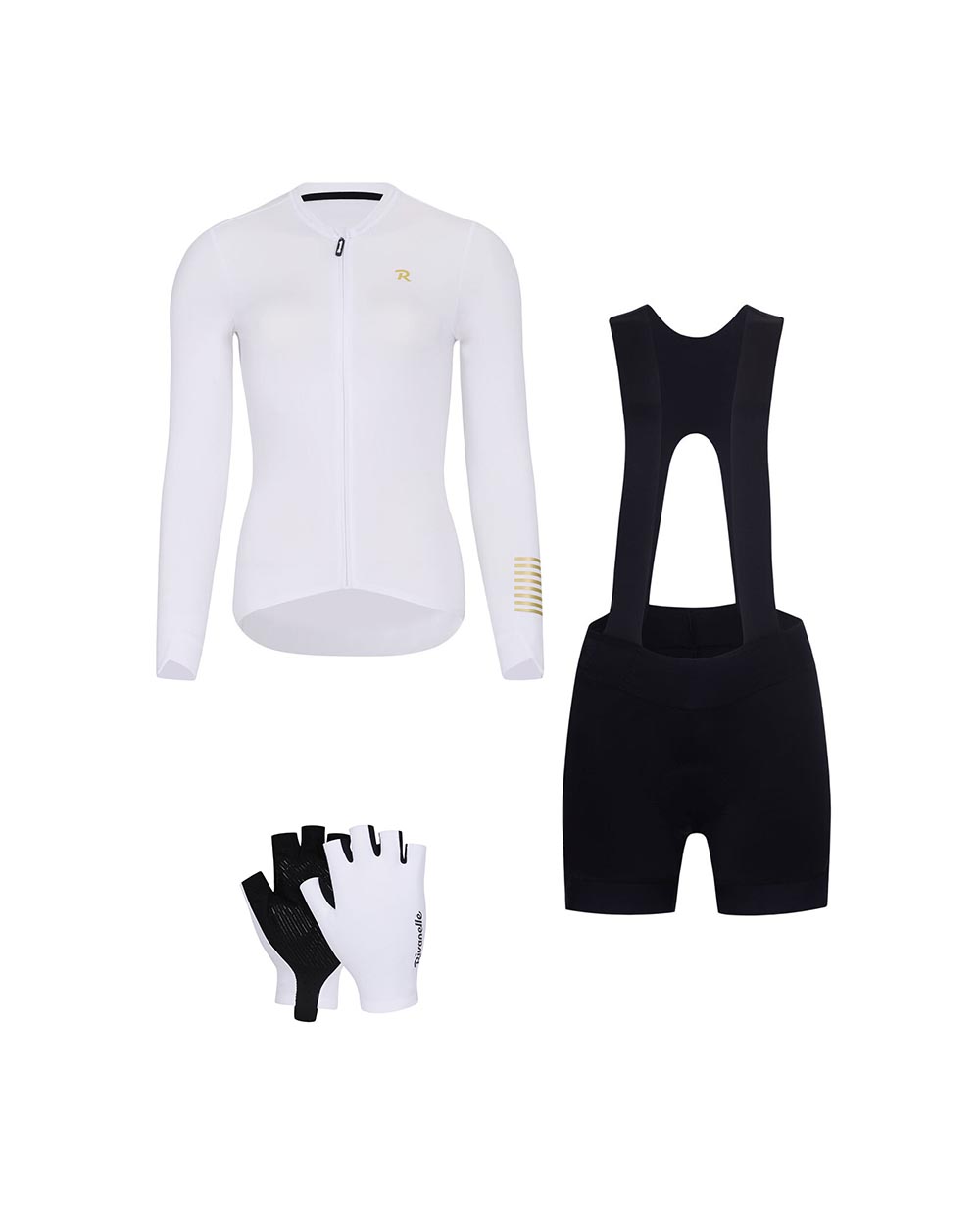 RIVANELLE Cyklistický mega set - VICTORIOUS - biela/čierna