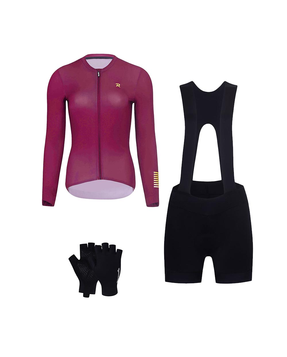 RIVANELLE Cyklistický mega set - VICTORIOUS - bordová/čierna